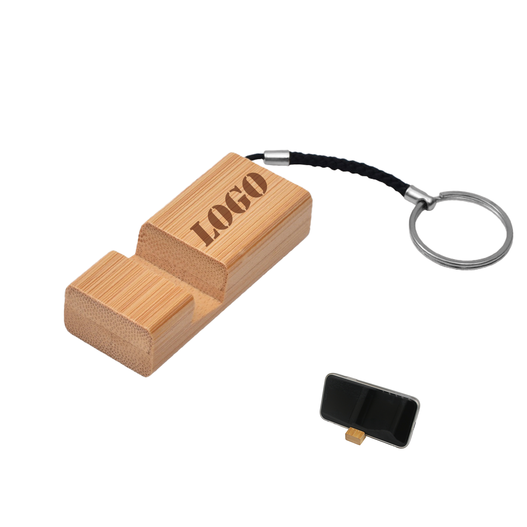 Unique Wooden Keychain Business Gifts Customized Logo 2