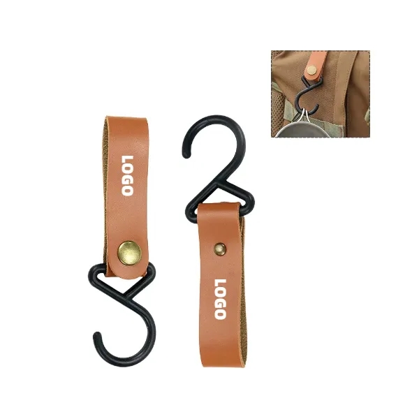 PU Leather Camping Hooks & Clips 4
