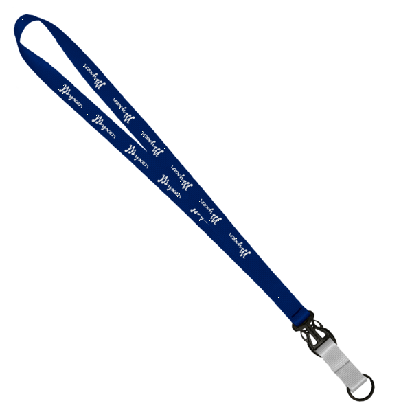 3/4" Multi color (Top and bottom) Nylon Lanyard with Plastic Slide Buckle R 329
