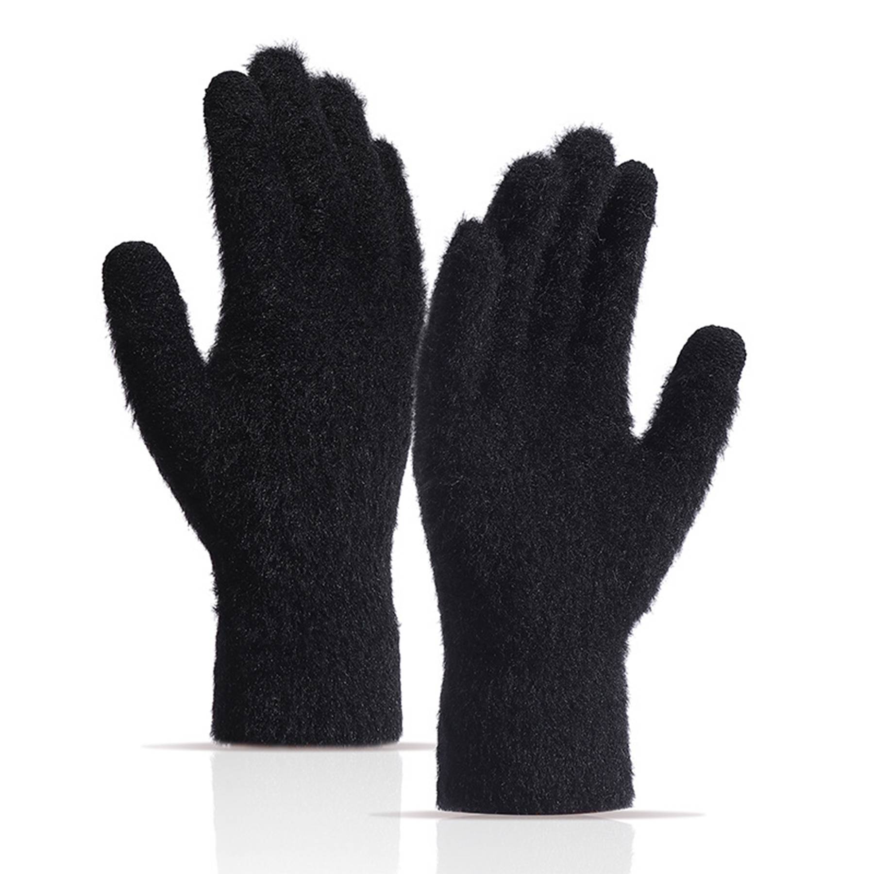 Womens Winter Mink Touchscreen Gloves 2
