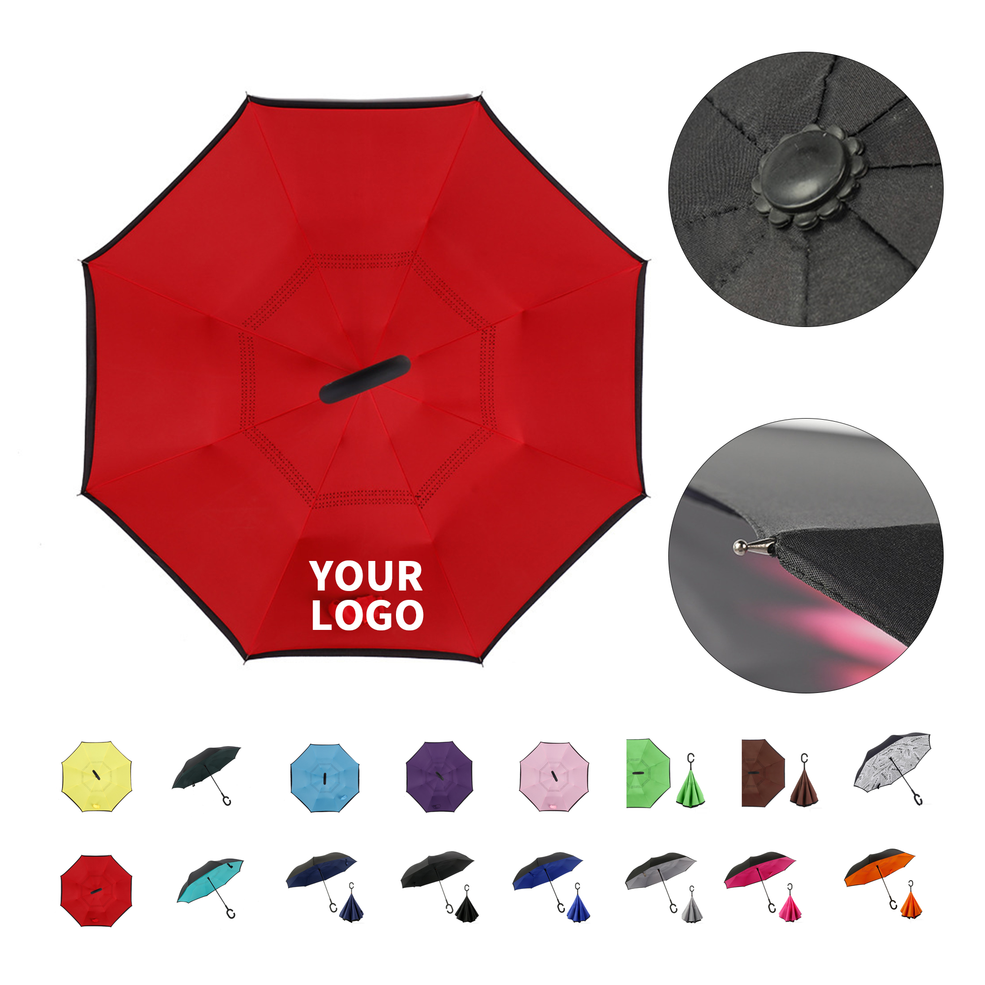 Double Layer Reverse Folding Weather Umbrella 4