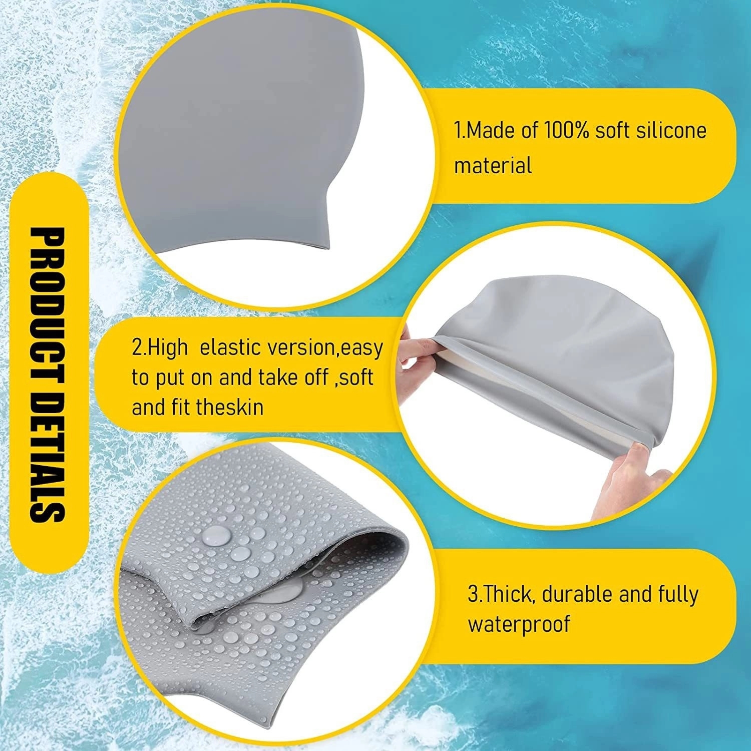 Silicone Swimming caps 7