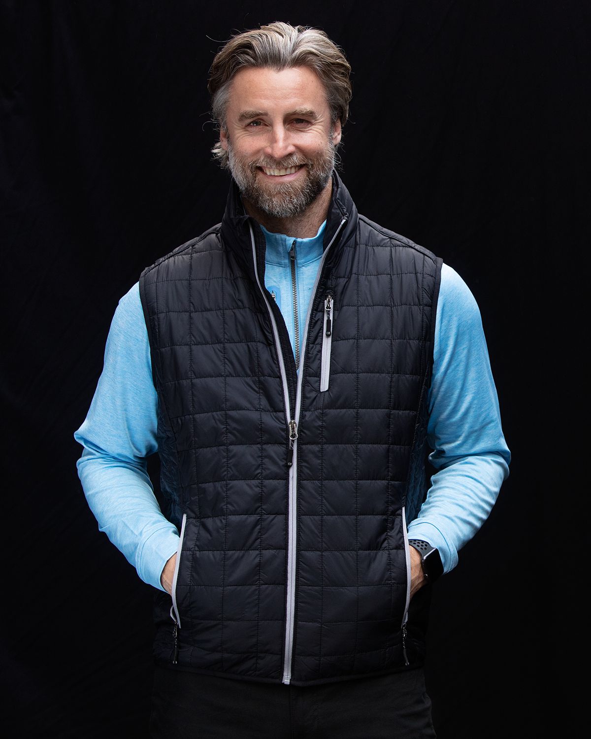Cutter & Buck Rainier Recycled Insulated Puffer Mens Big & Tall Full Zip Vest Big & Tall 56