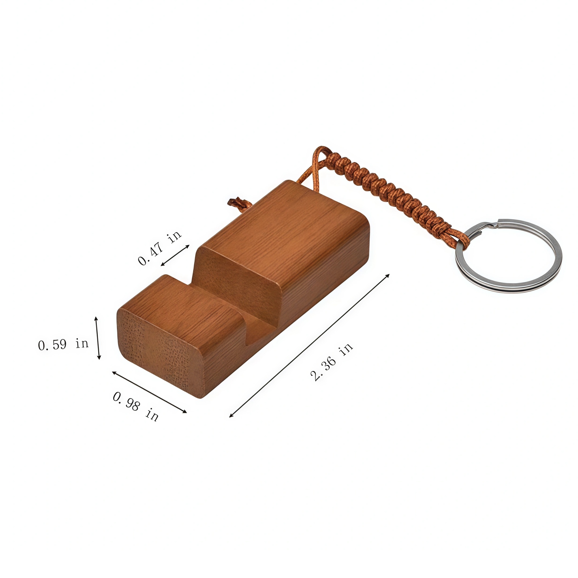 Wooden Phone Holder Keychain 3