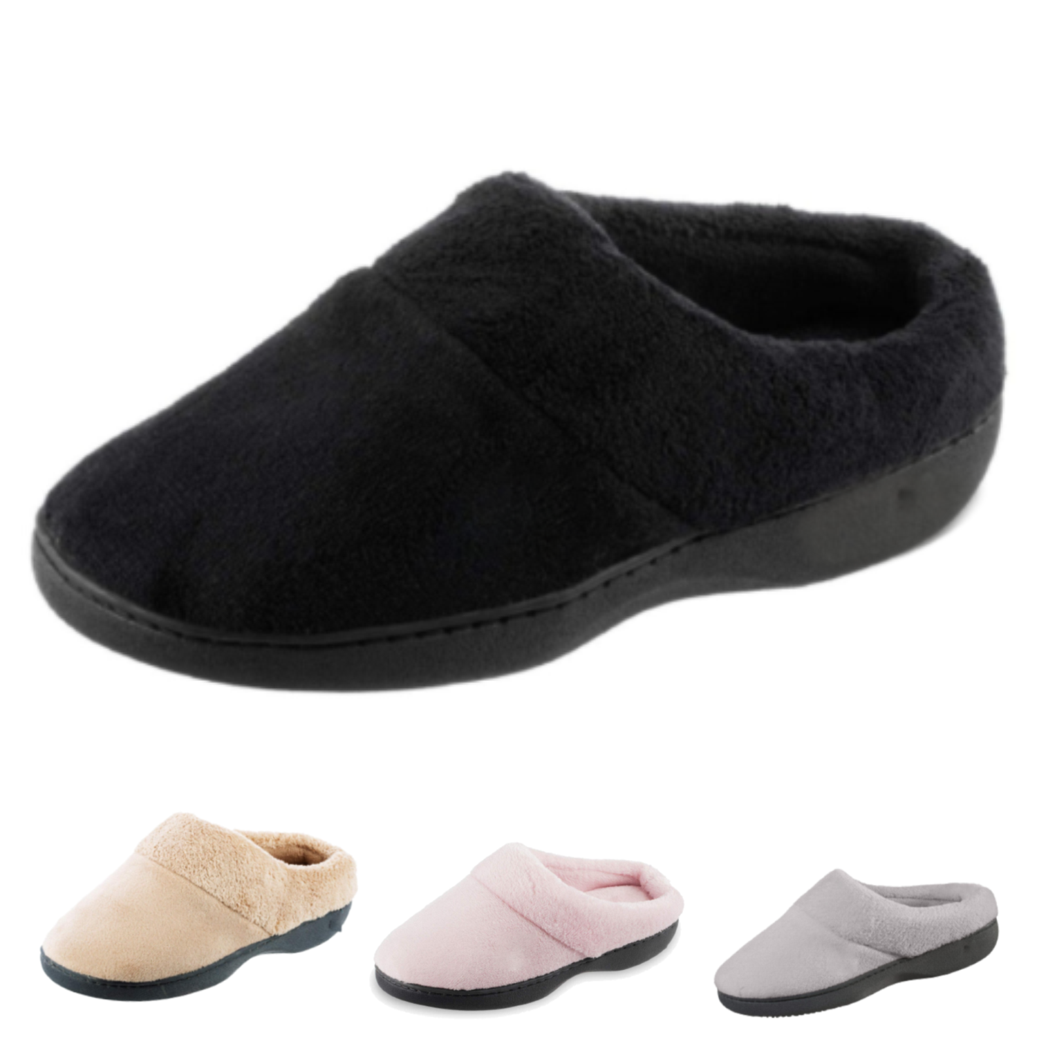 Unisex Non-Slip PVC Sole Plush Winter Slippers 6
