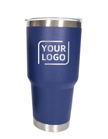 Drinkware: 30 OZ Tumbler (NAVY BLUE) with Lasered 2
