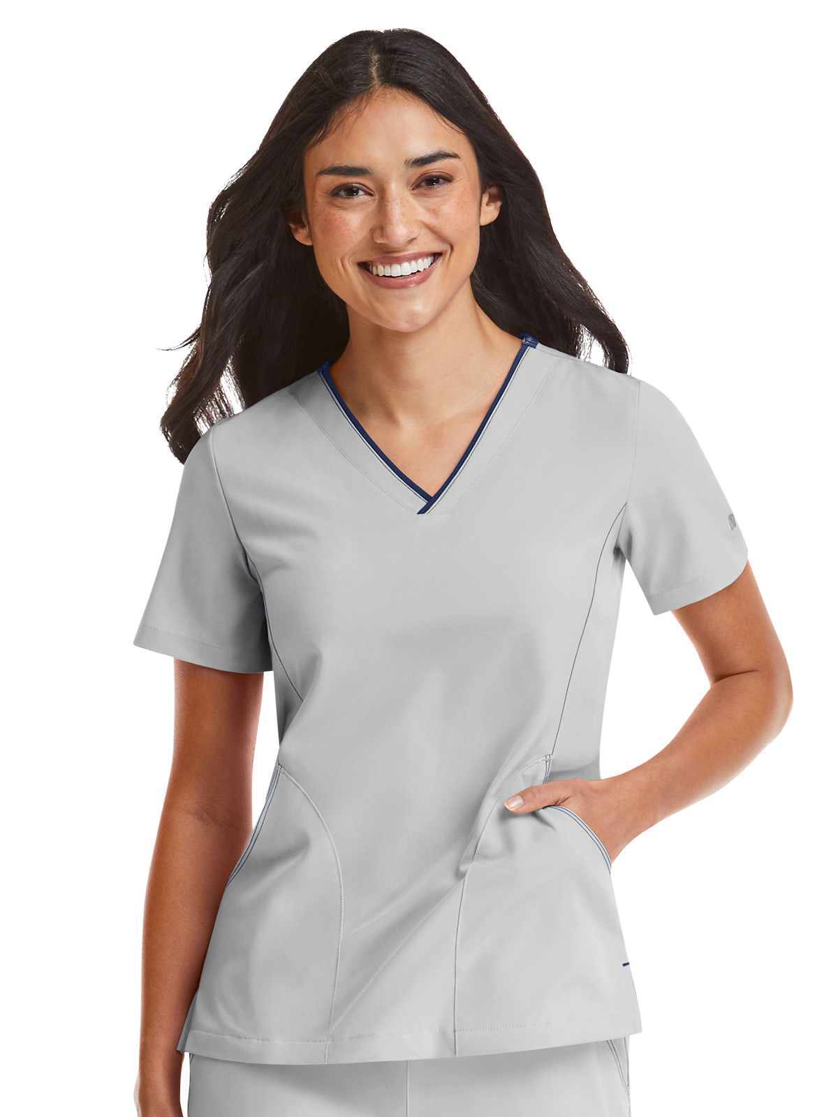 Maevn - Matrix Impulse - Women's Three-Pocket Contrast Stitching V-Neck Top 16
