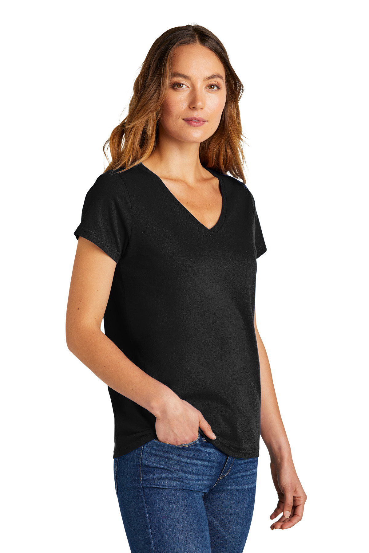 District Women's The Concert Tee V-Neck DT5002 25