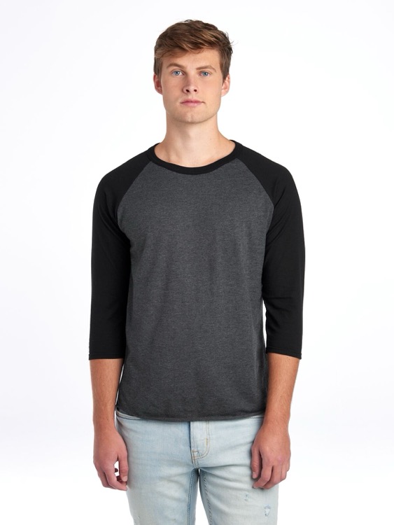 JERZEES Premium Blend Combed Ring-Spun Unisex ¾-Sleeve Raglan 6