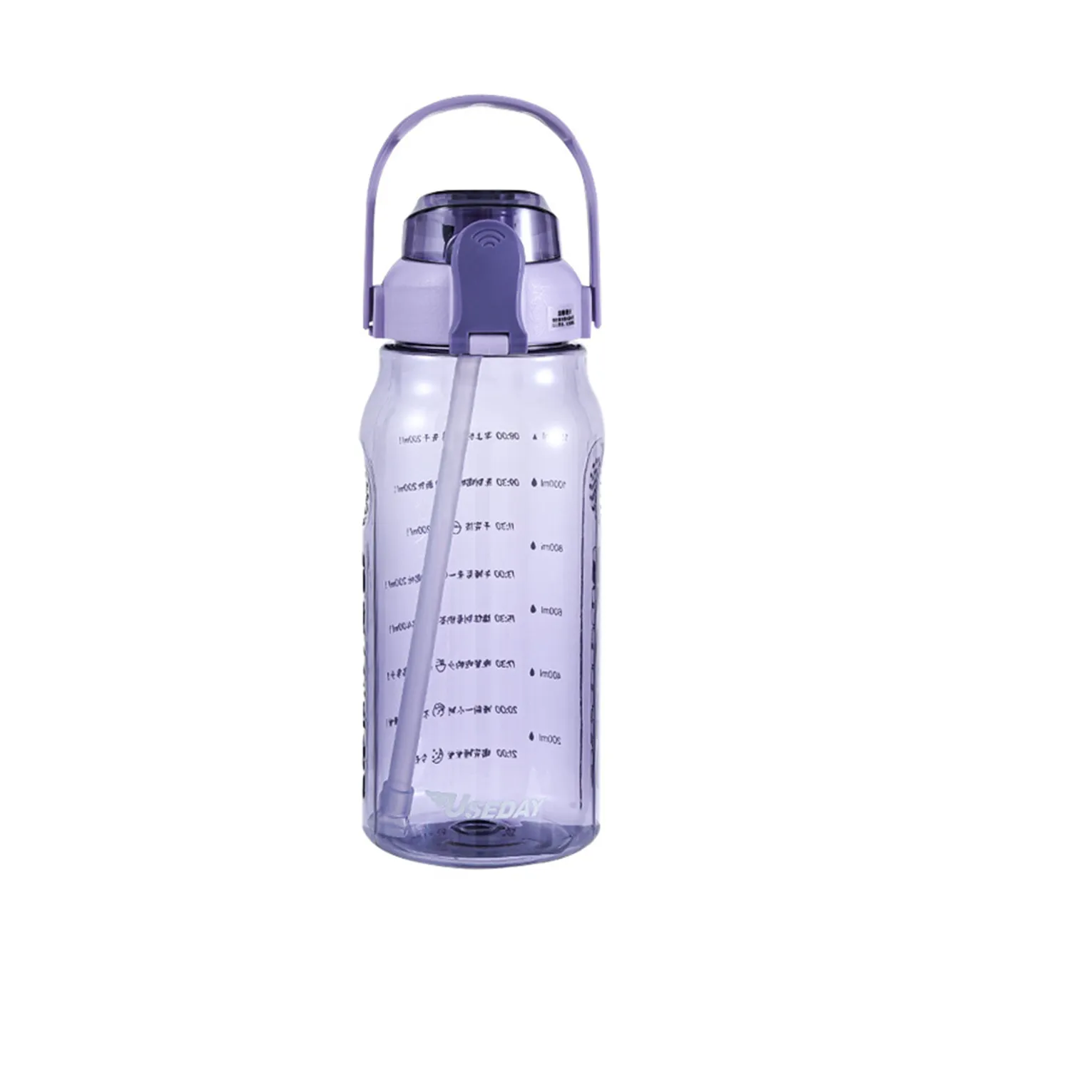 50OZ Leak-Proof Plastic Cup With Straw, custom plastic cup with logo imprint 5