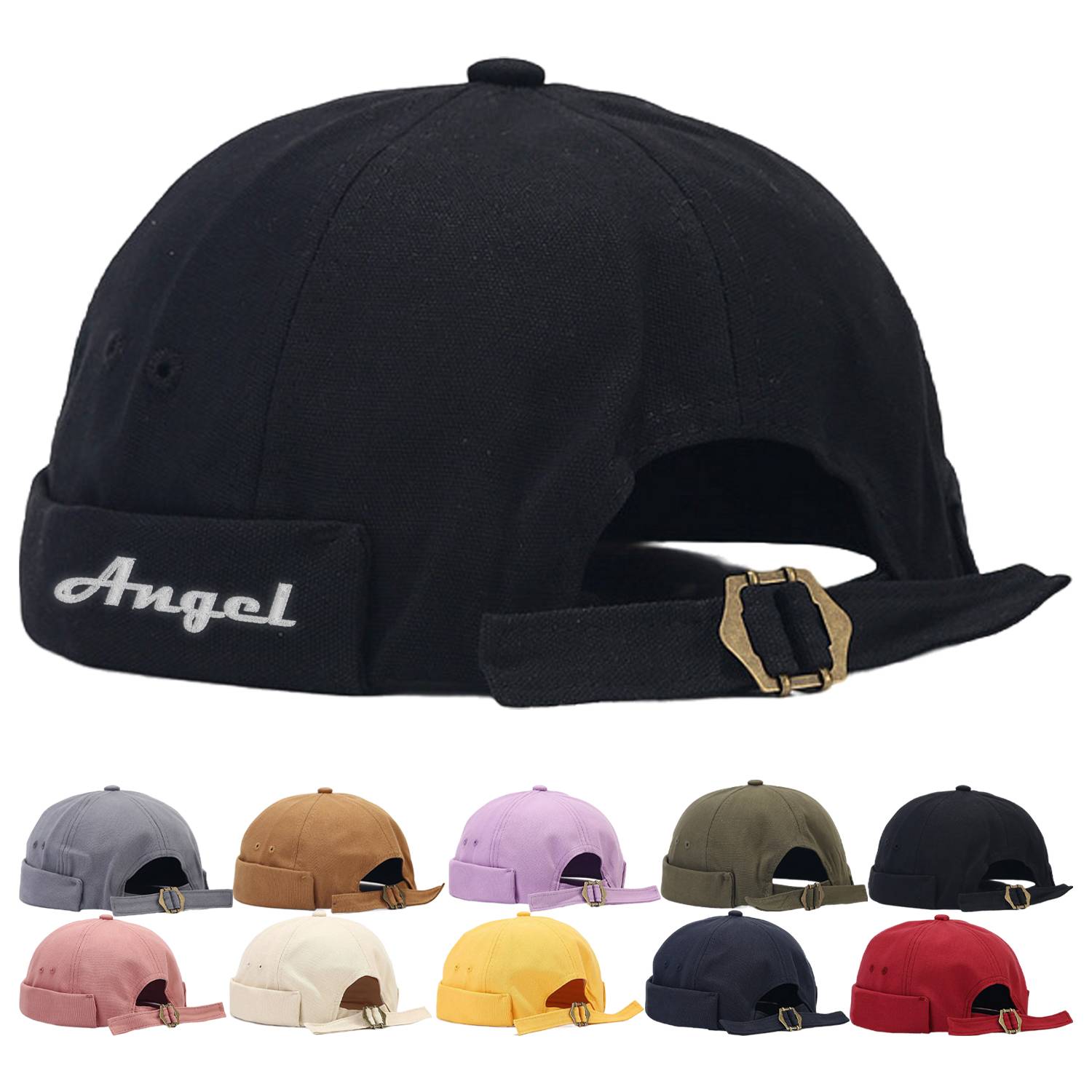 Adjustable Brimless Rolled Cuff Skull Caps 1