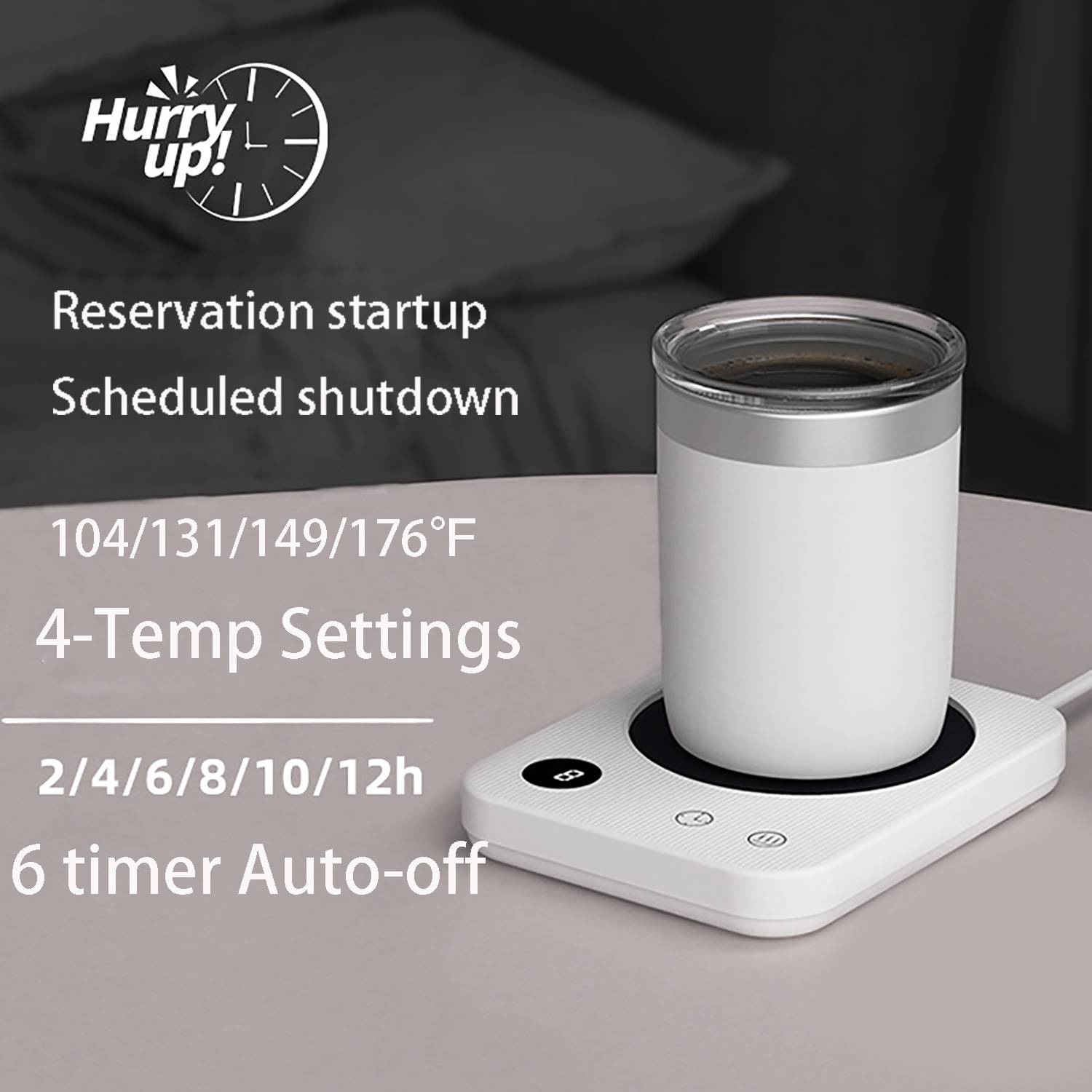 4 Temperature Settings Electric Mug Warmer 2