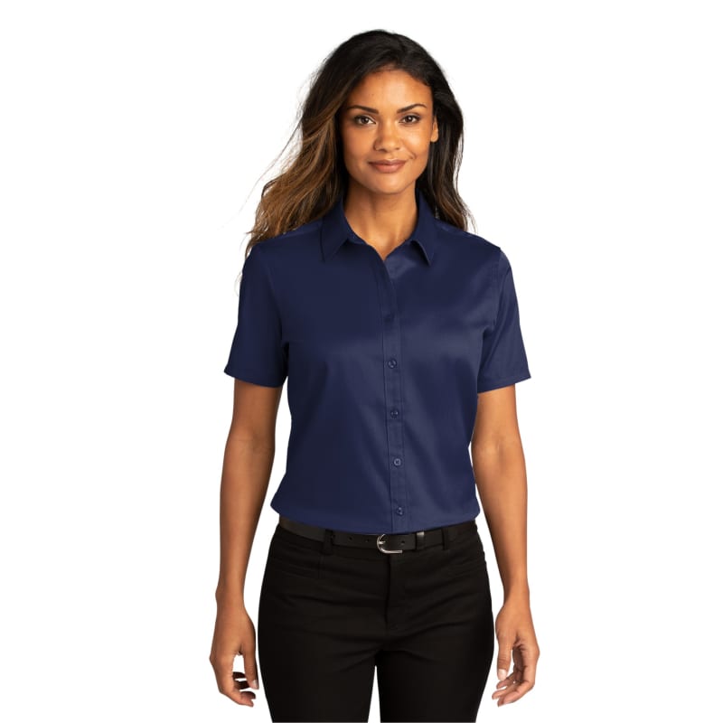 Port Authority Ladies Short Sleeve SuperPro React Twill Shirt. 30