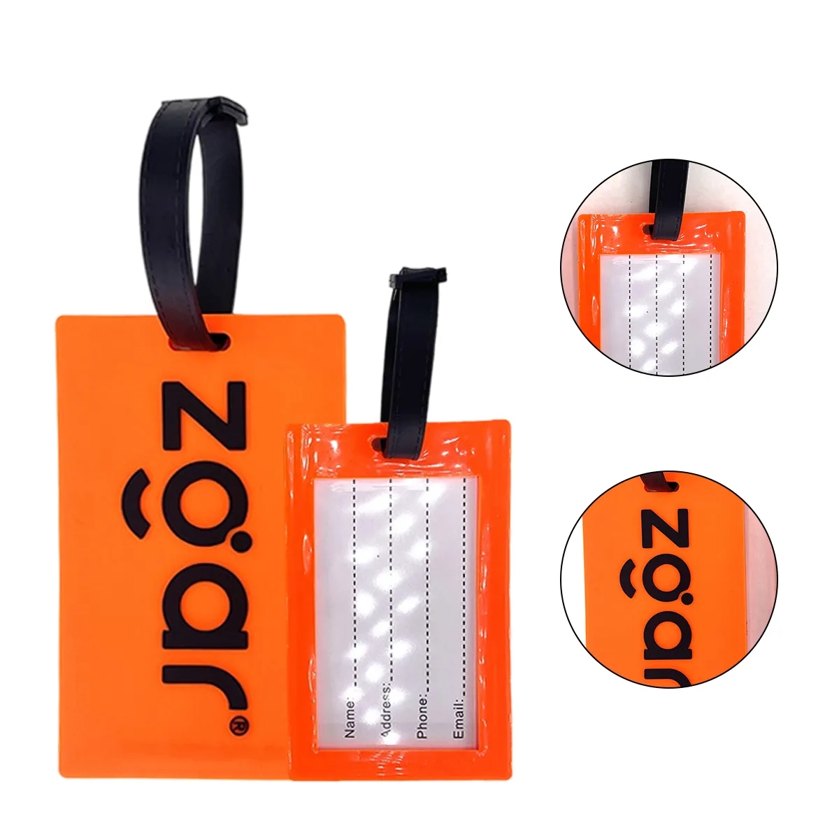 Silicone Luggage Tag With ID Card Window 4