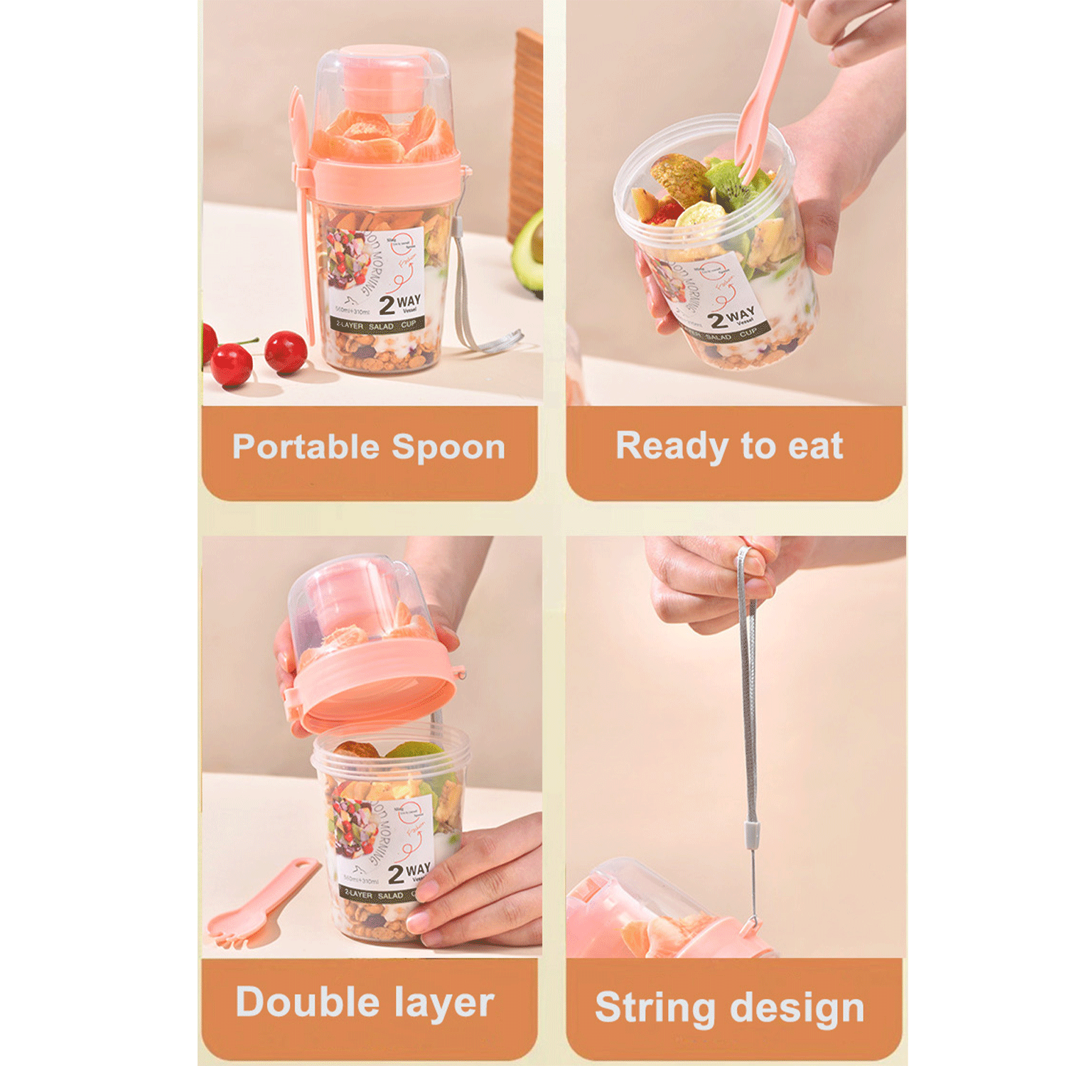 27oz Salad Cup Container Set 14