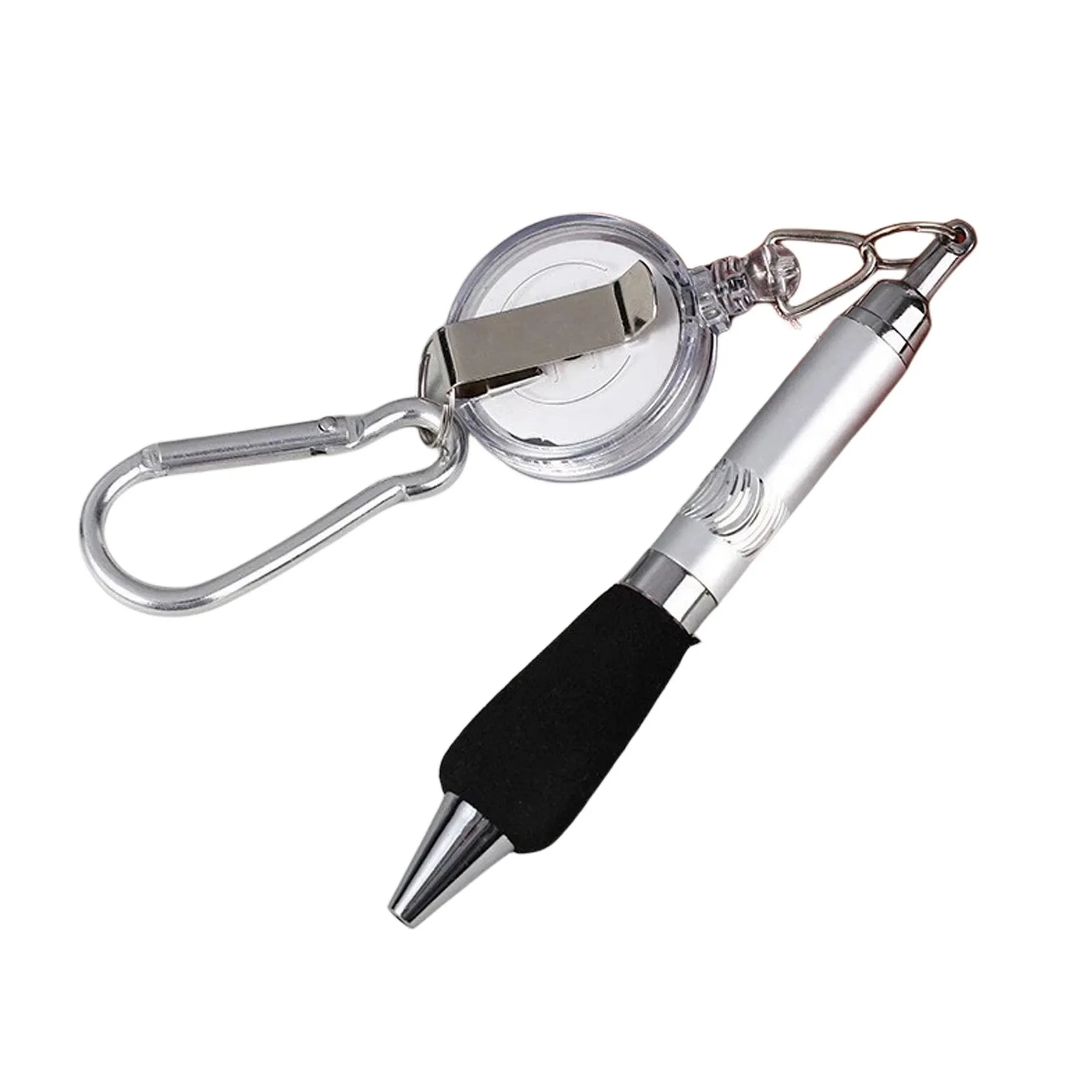 Keychain Retractable Badge Reel Ballpoint Pen 6