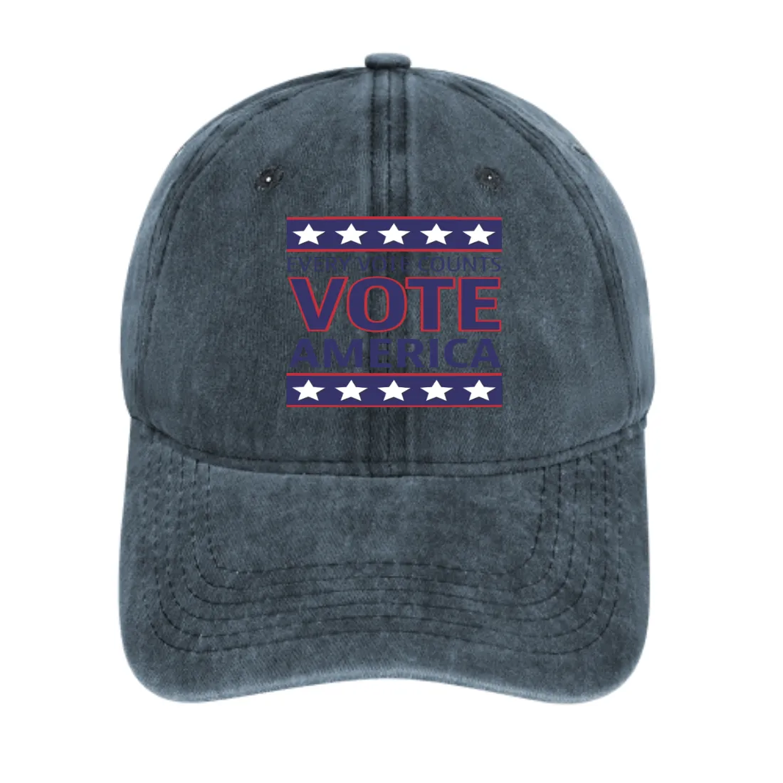 Denim Baseball Cap with Adjustable Buckle 10