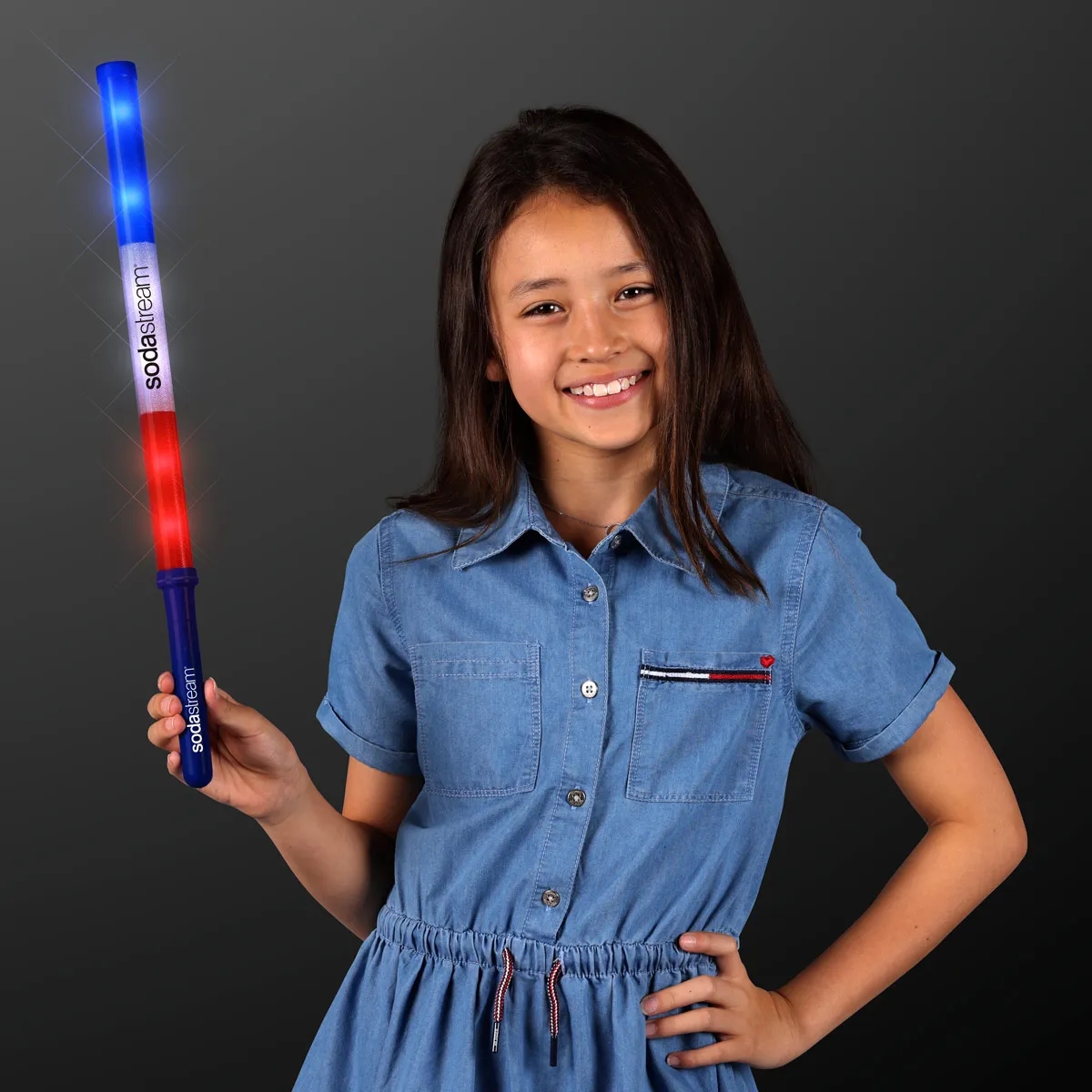Red White & Blue LED Light Batons 5