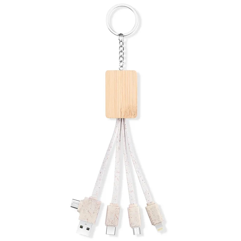 Ring Eco Friendly Bamboo Multi 4 In 1 Charging Cable 3