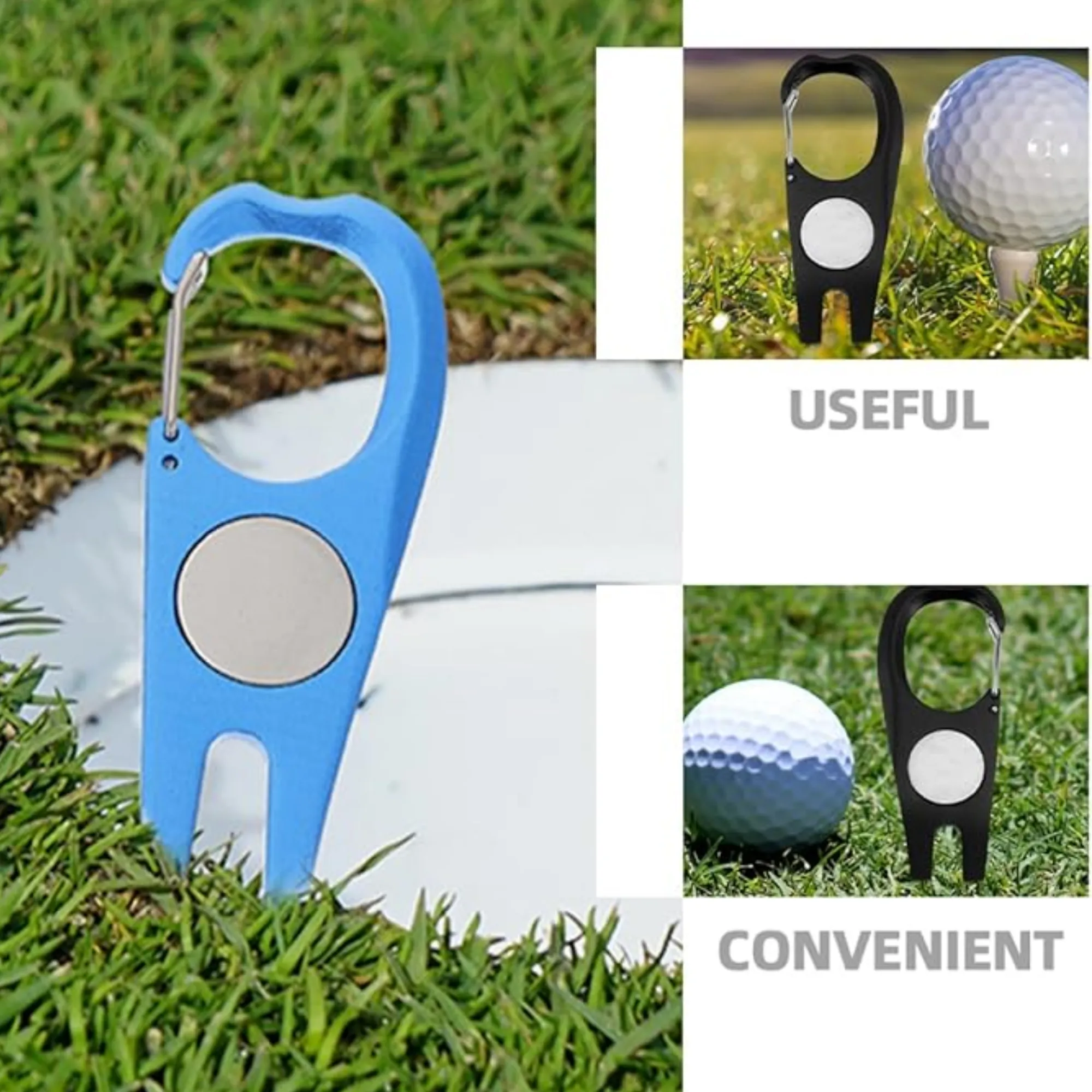 MOQ Durable Aluminum Golf Divot Tool with Magnetic Marker 4