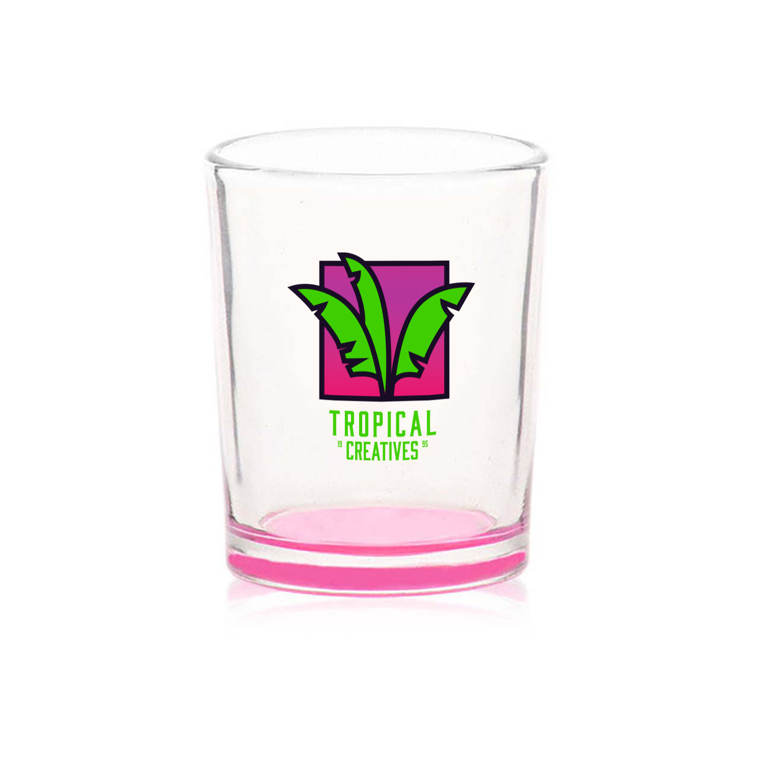 3 oz. Glass Votive Candle Holder (Full Color Imprint) 8
