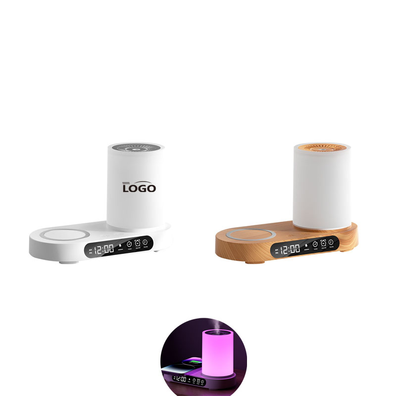Wooden Wireless Charger with Humidifier & Digital Clock 4
