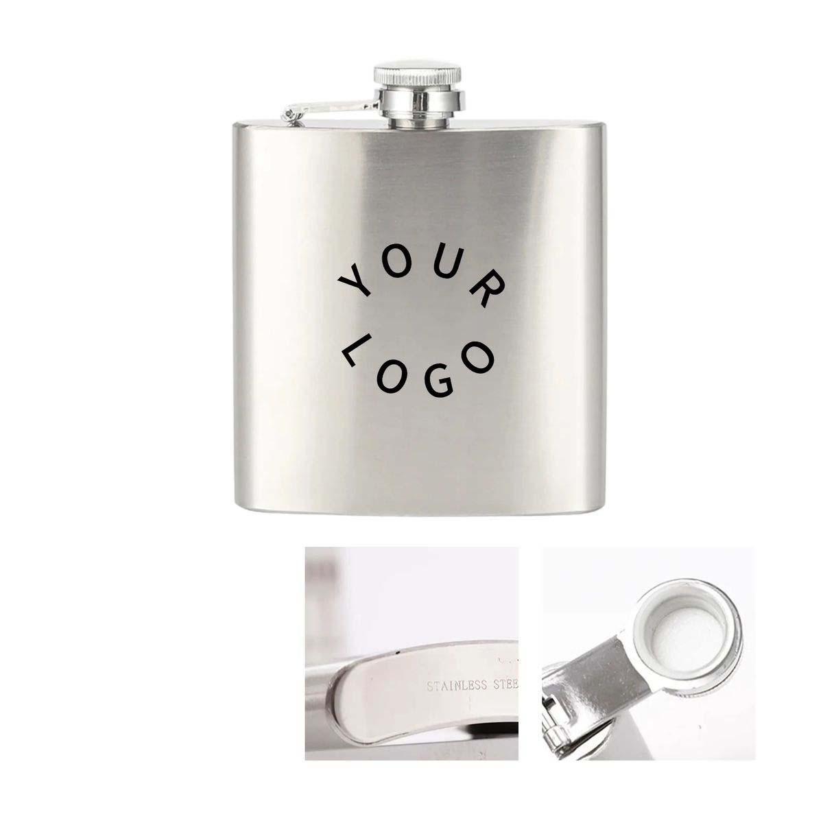 10 Oz Stainless Steel Flask with Screw Cap 1