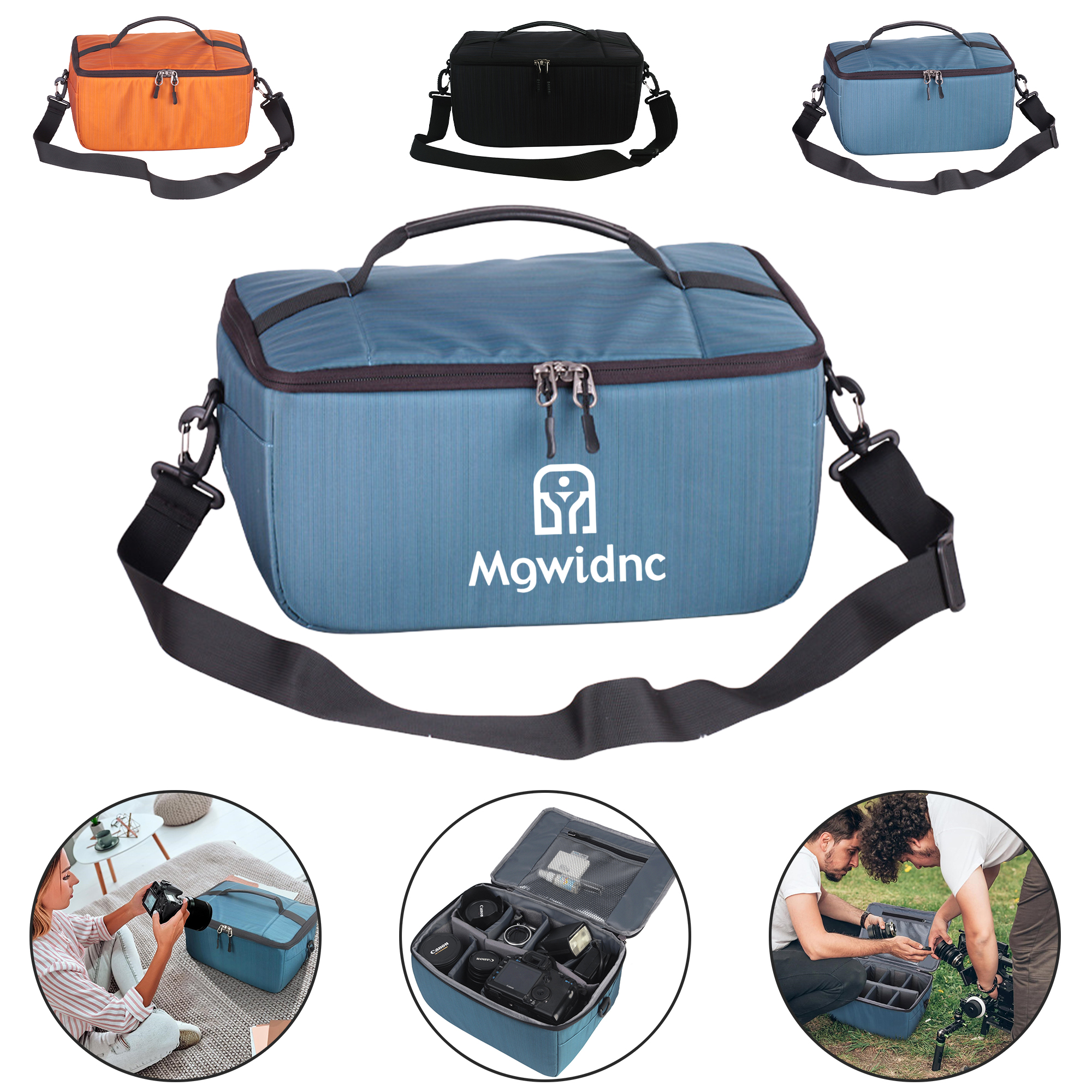 DSLR Camera Lens Pouch Storage Bag with Handle and Strap
