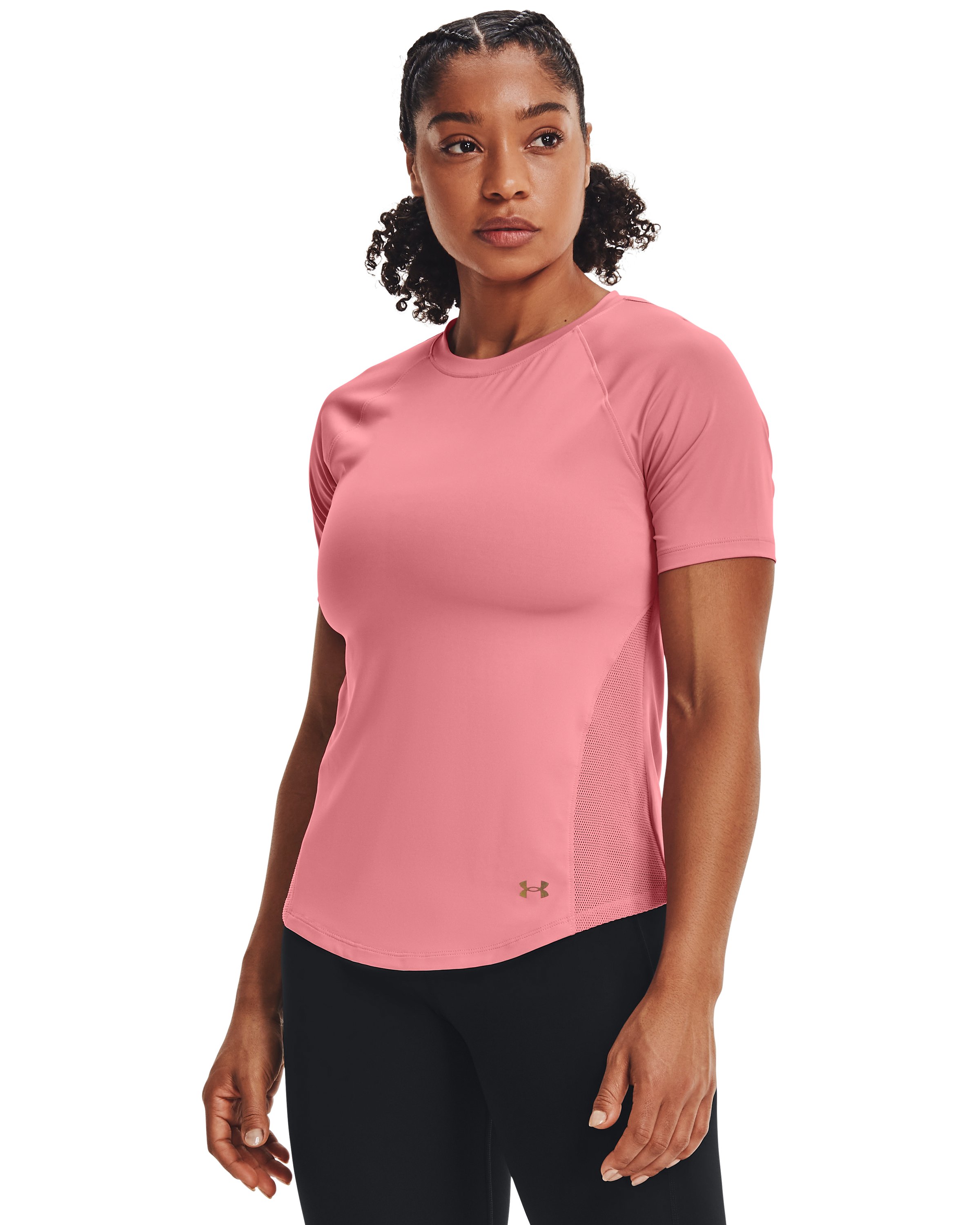 Women's UA RUSH HeatGear Mesh Short Sleeve  1