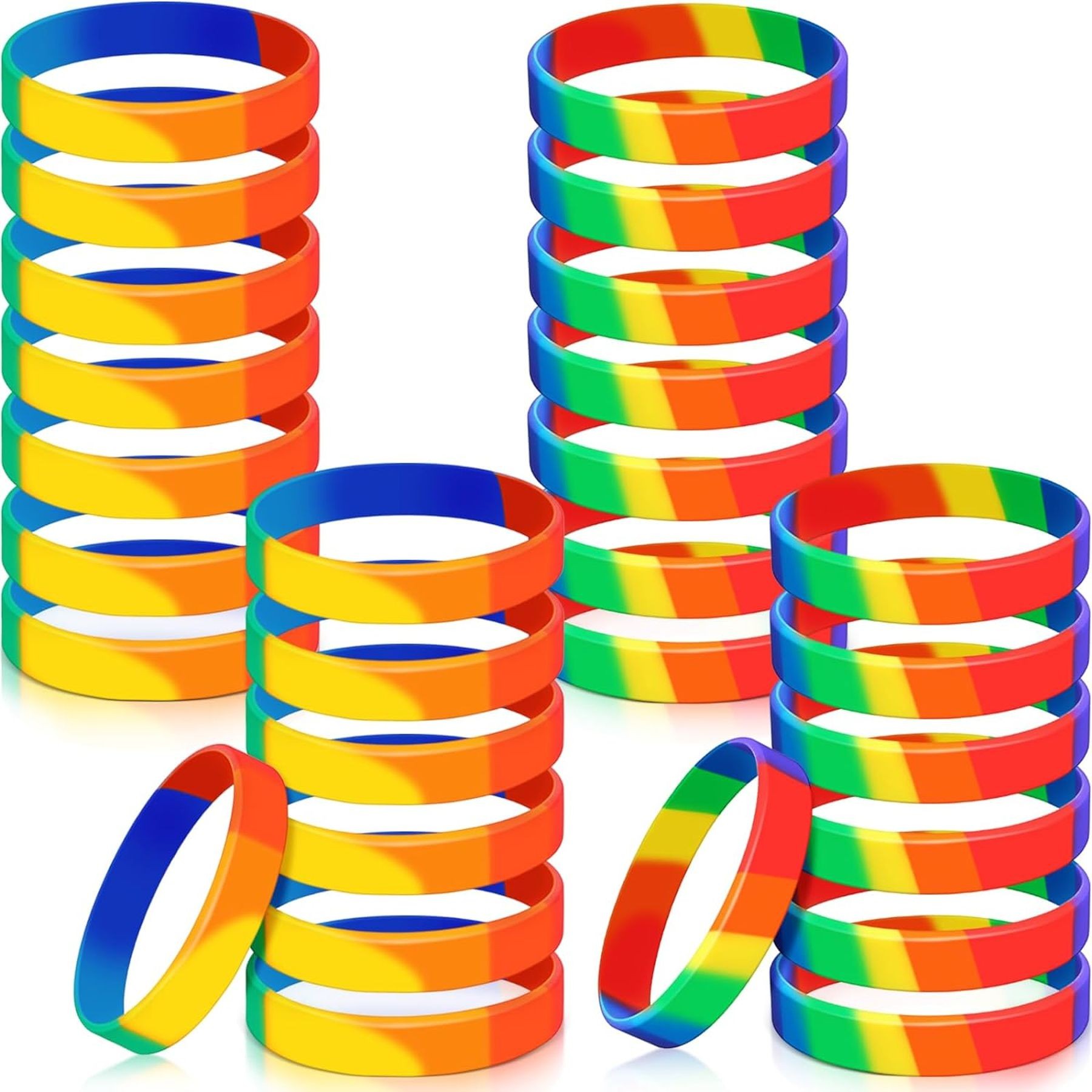 Gay Pride Wristbands Lesbian Rainbow Silicone Bracelets 11