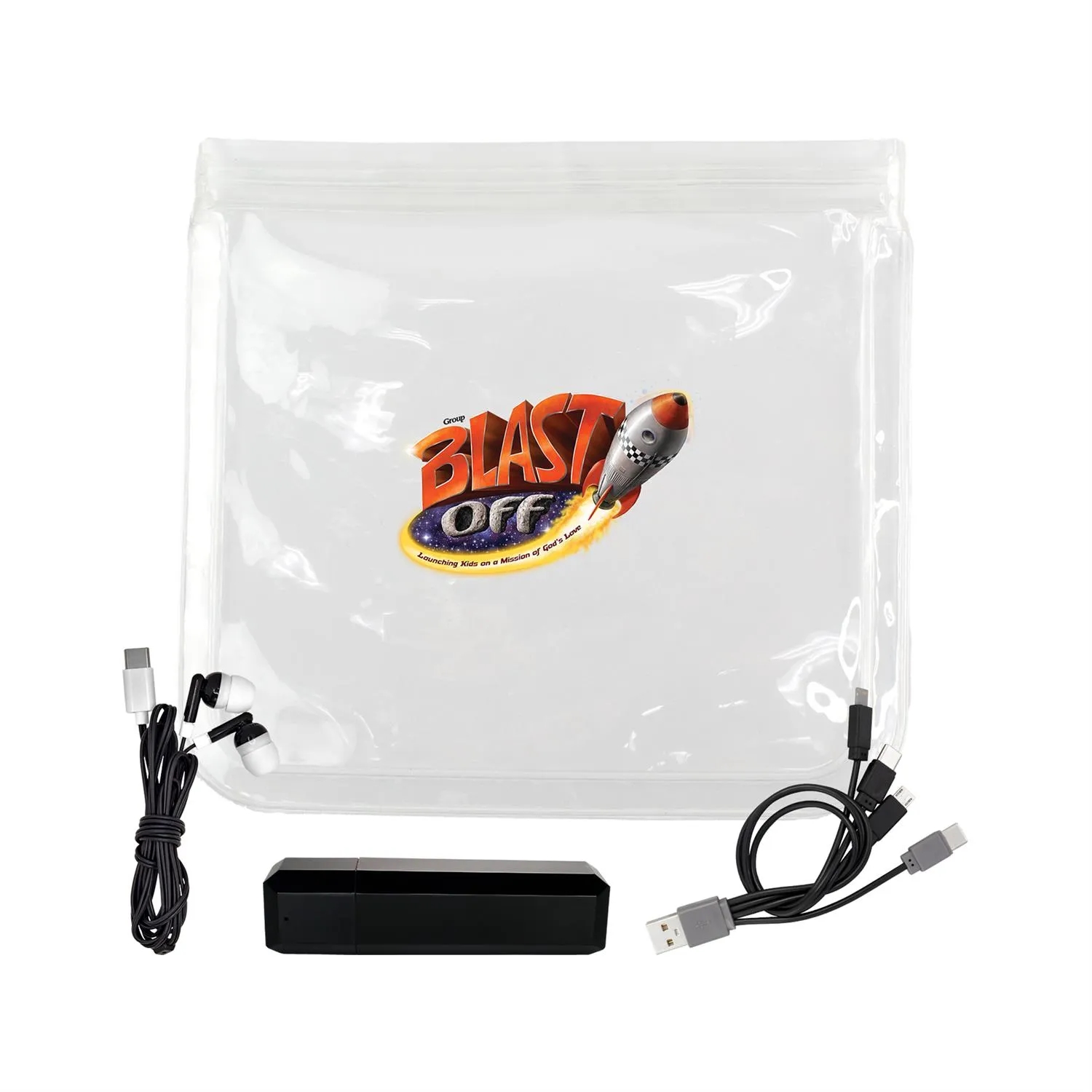 Clear Viper Cable, Ear Bud & Cloth Set 3