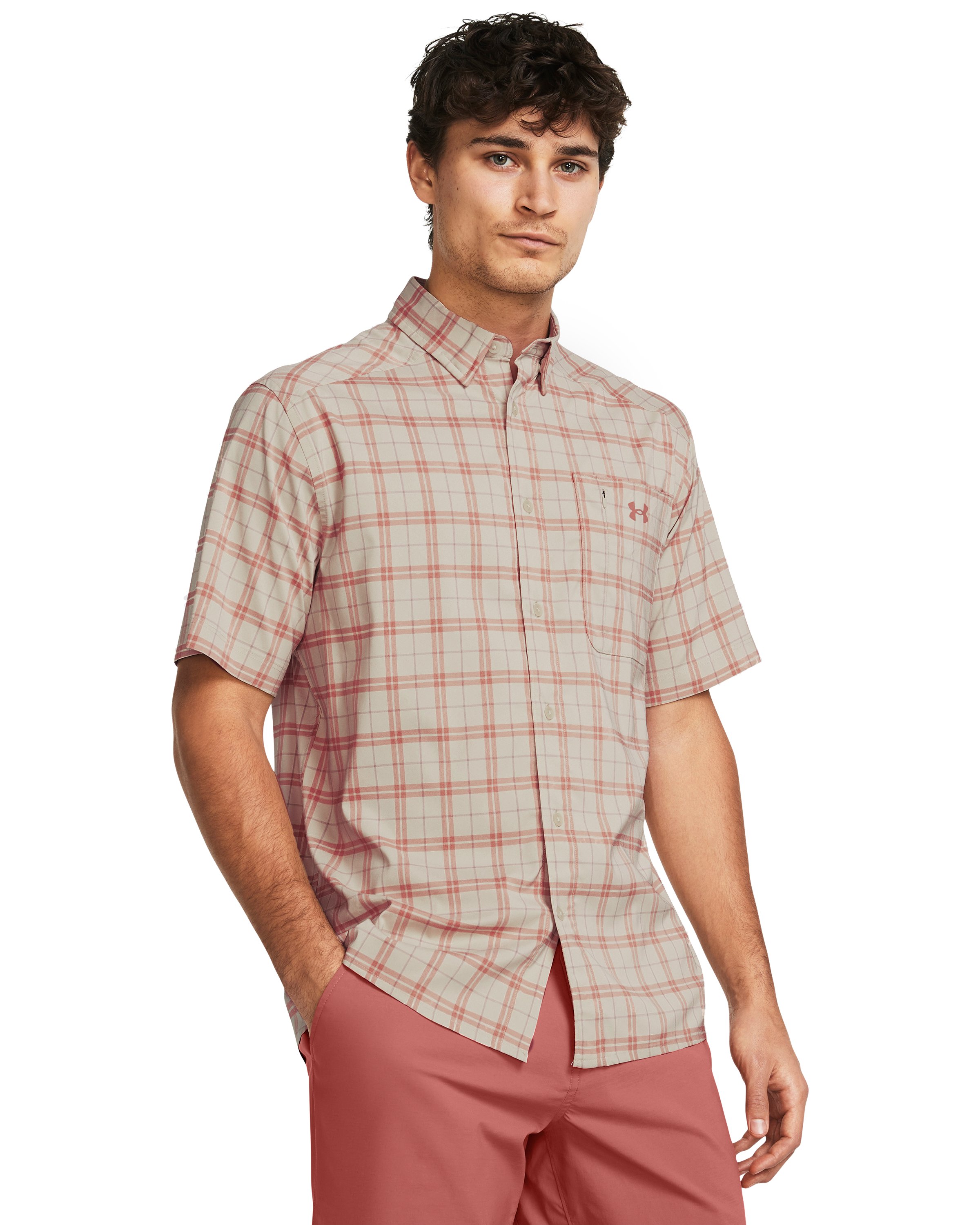 UA Drift Tide 2.0 Plaid Men's Short Sleeve 21