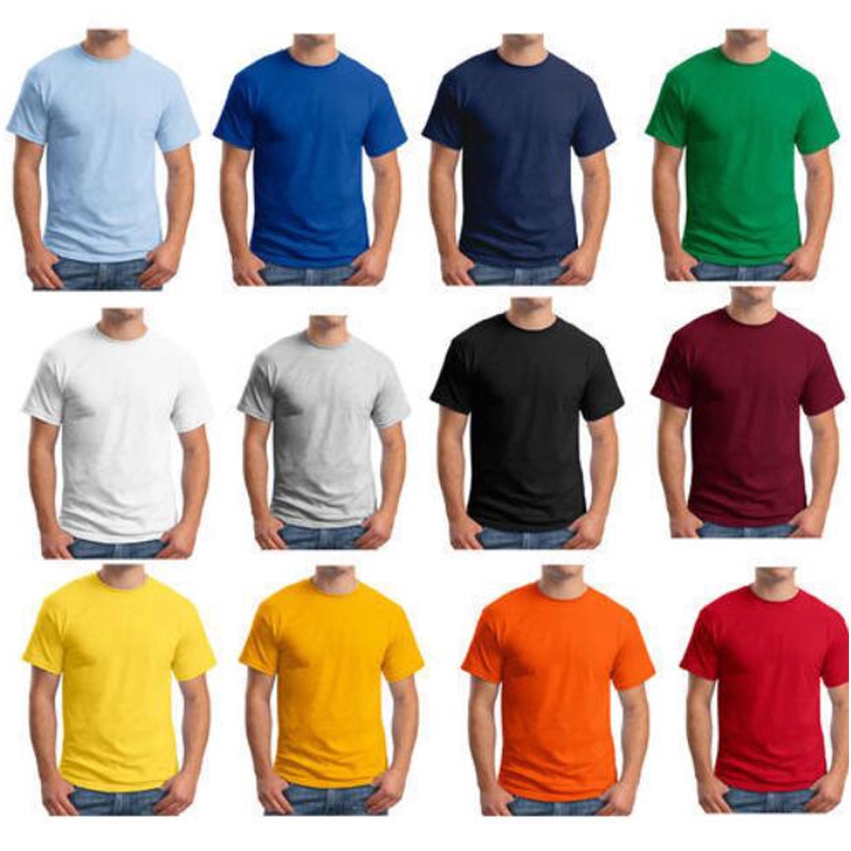 Unisex Cotton T Shirt Round Neck 3