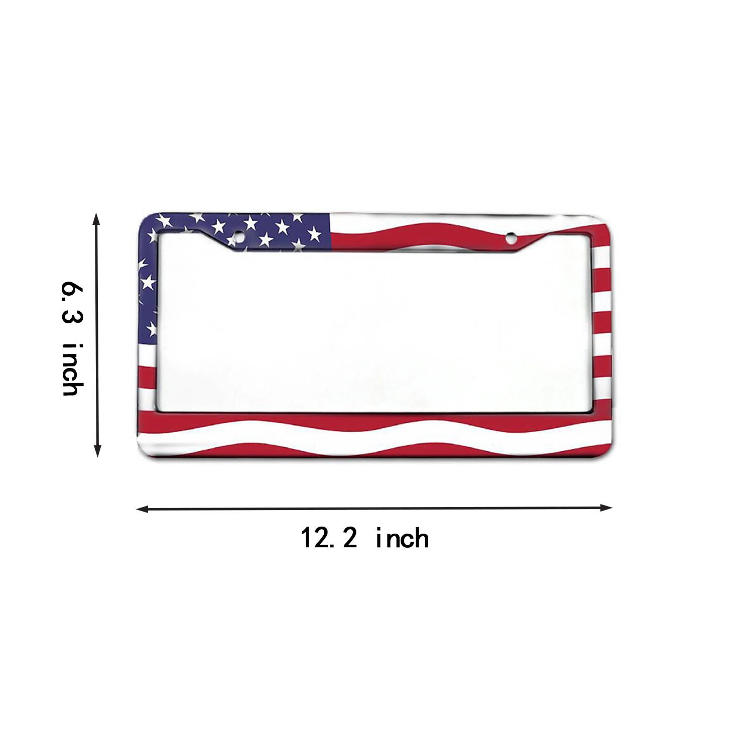 Full View American Flag License Plate Frame 2