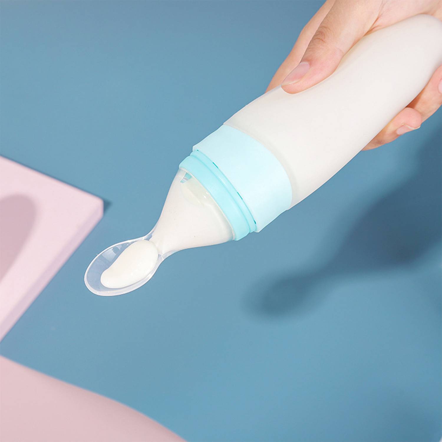 Baby Silicone Rice Paste Spoon Squeeze 4
