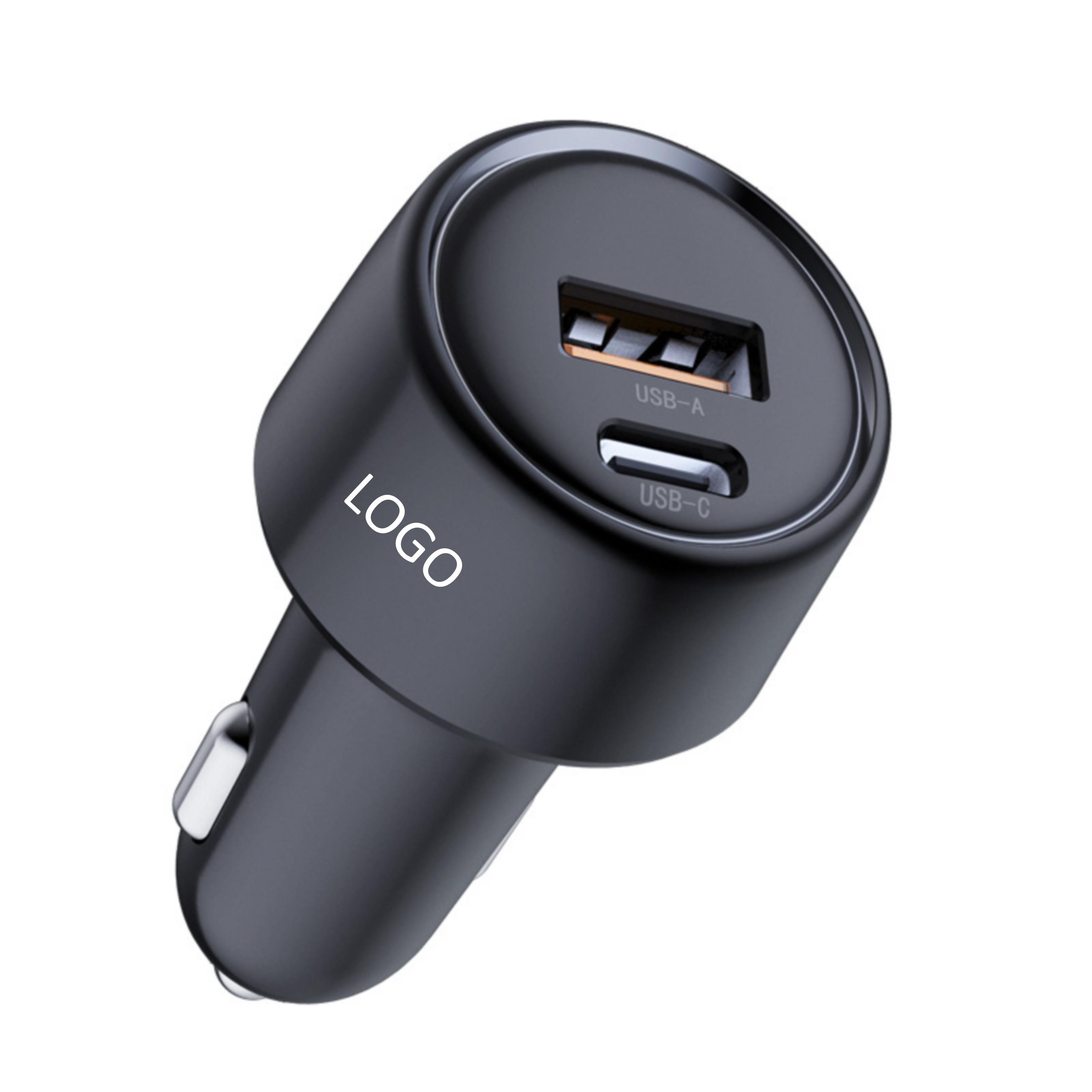 Dual-port super fast charging usb car charger 1