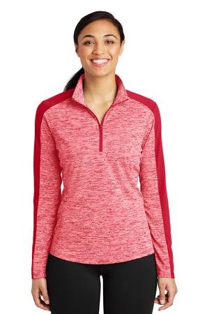 Women's PosiCharge Electric Heather Colorblock 1/4-Zip Pullover