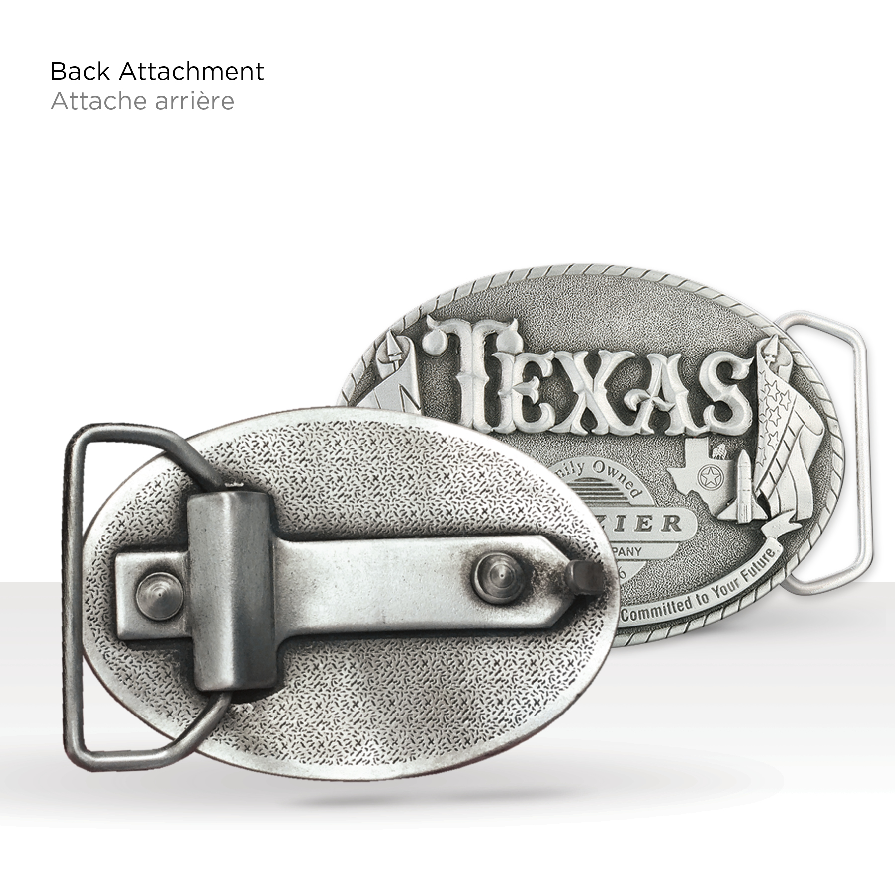 3D Pewter Belt Buckle (3 x 4 in) 8