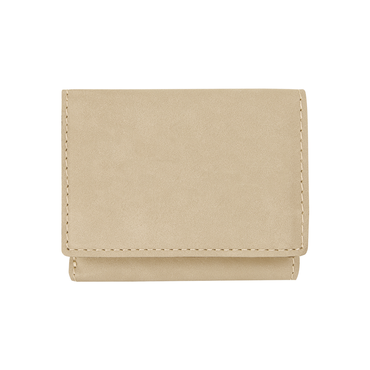 Light Brown Leatherette Trifold Wallet 4