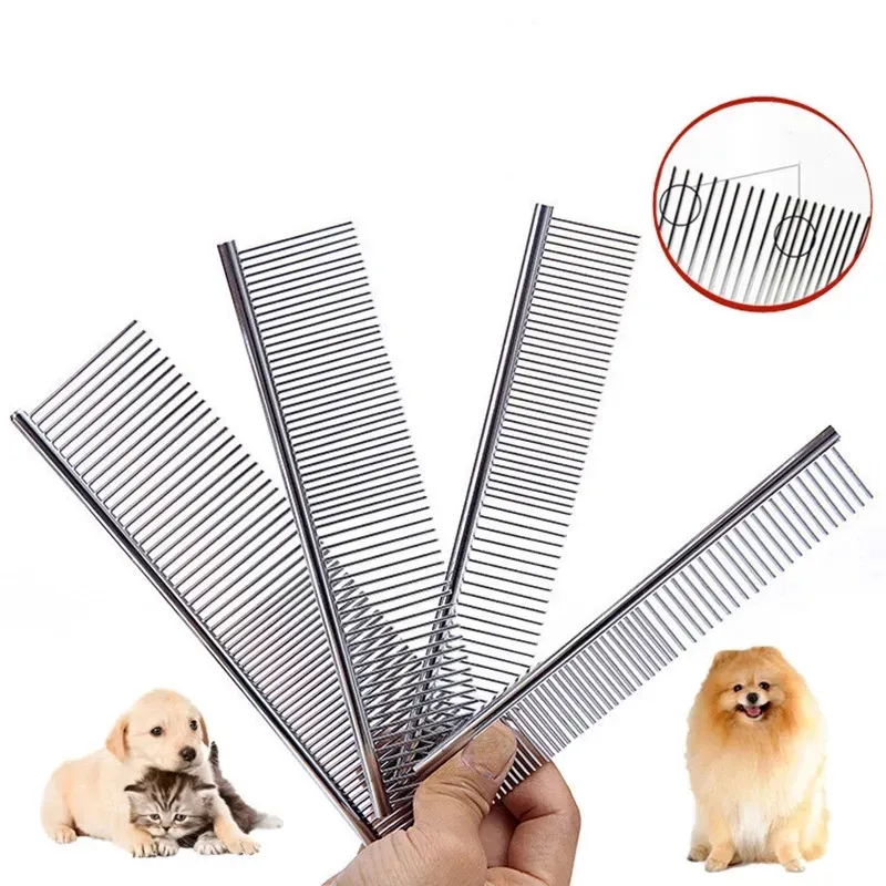 Electroplating stainless steel beauty comb for pets 3