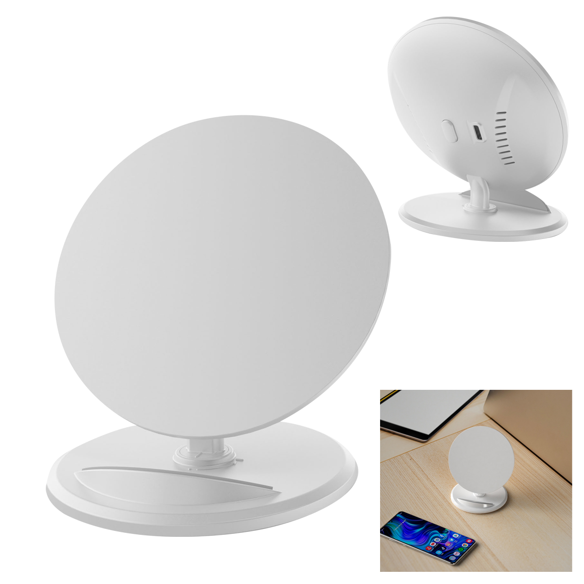 10W Round Wireless Charger & Stand 2