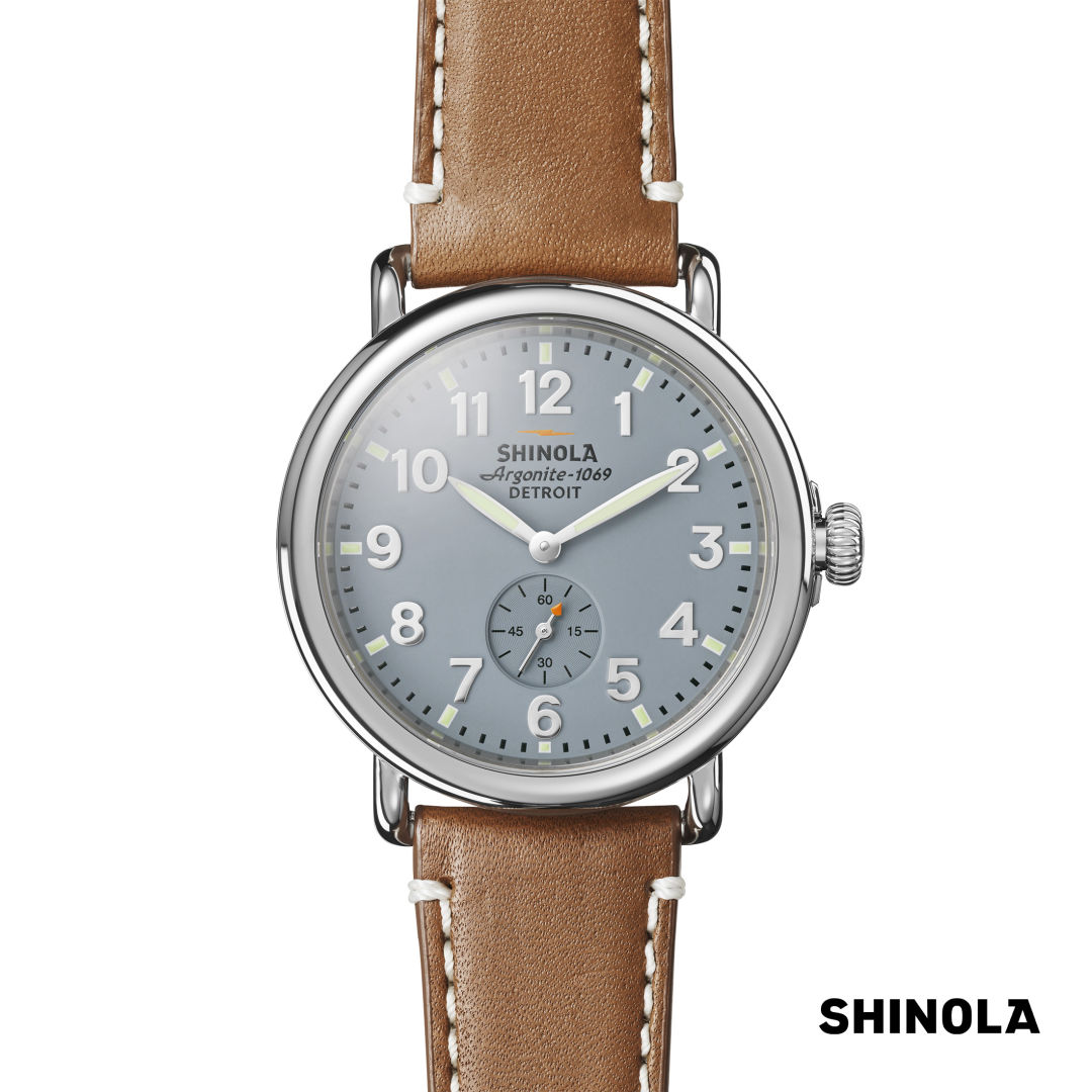 Shinola® Runwell Watch - Slate Blue/Tan