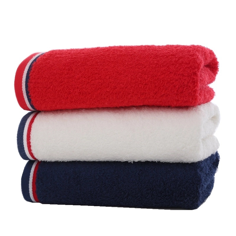 Custom Gift 100% Cotton Soft Striped Hand & Face Towel 14