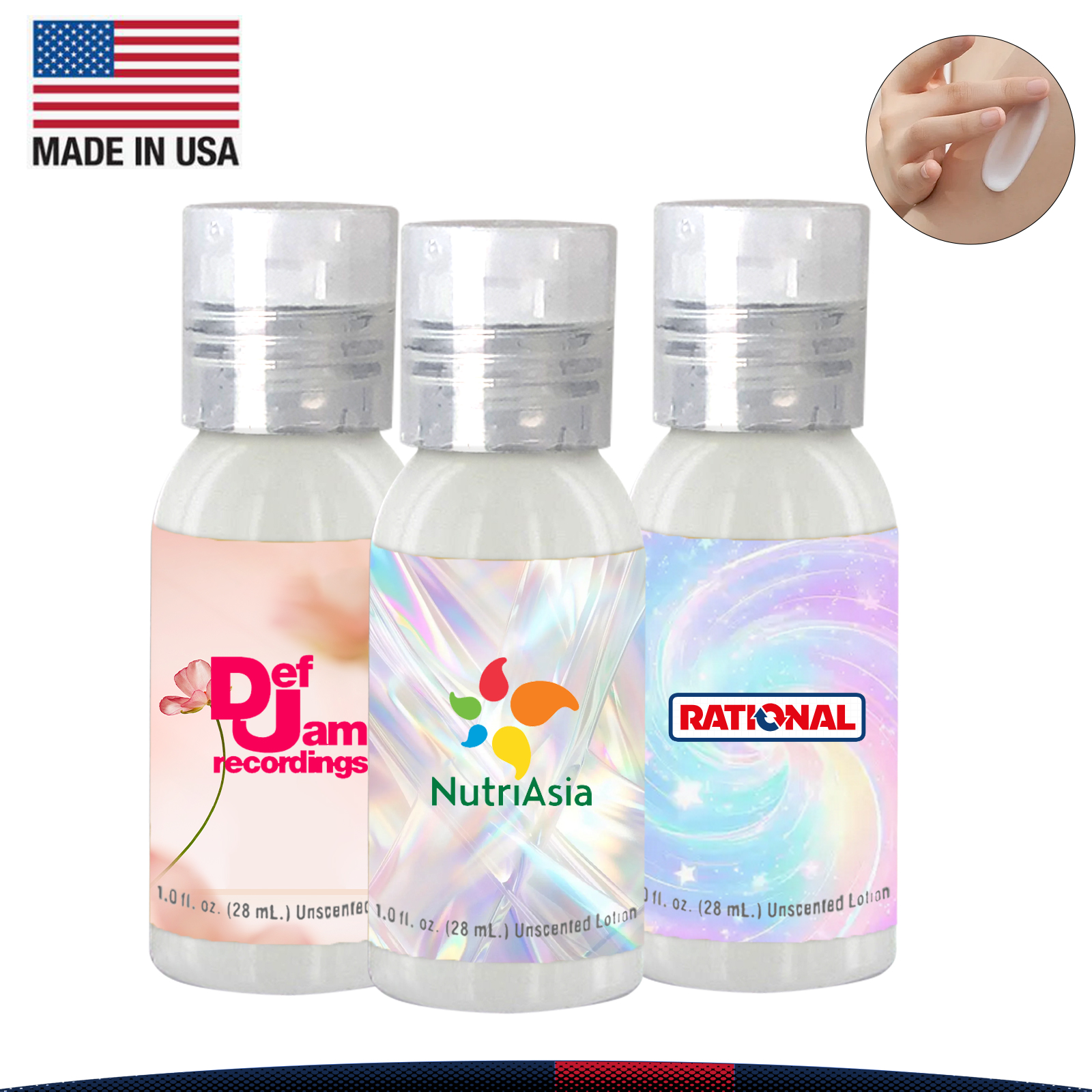 1 oz. Renelle Clear Round Bottle Lotion 4
