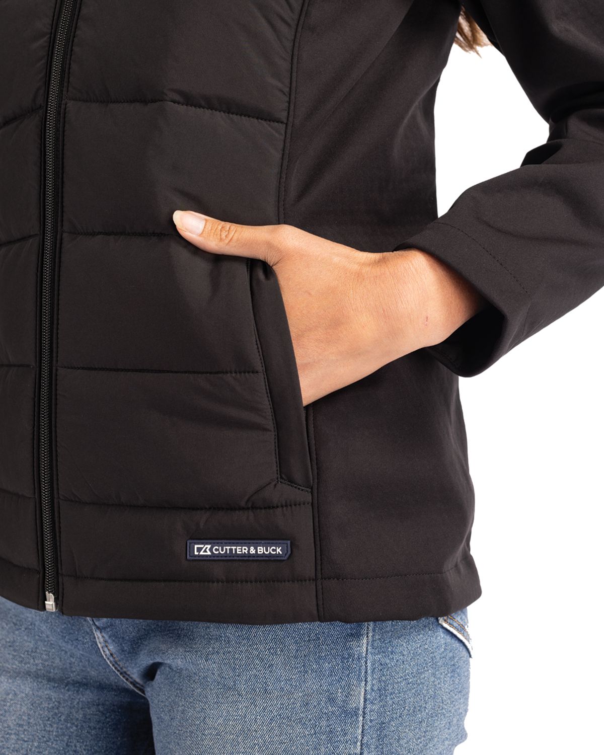 Evoke Hybrid Softshell Recycled Full Zip Womens Hooded Jacket