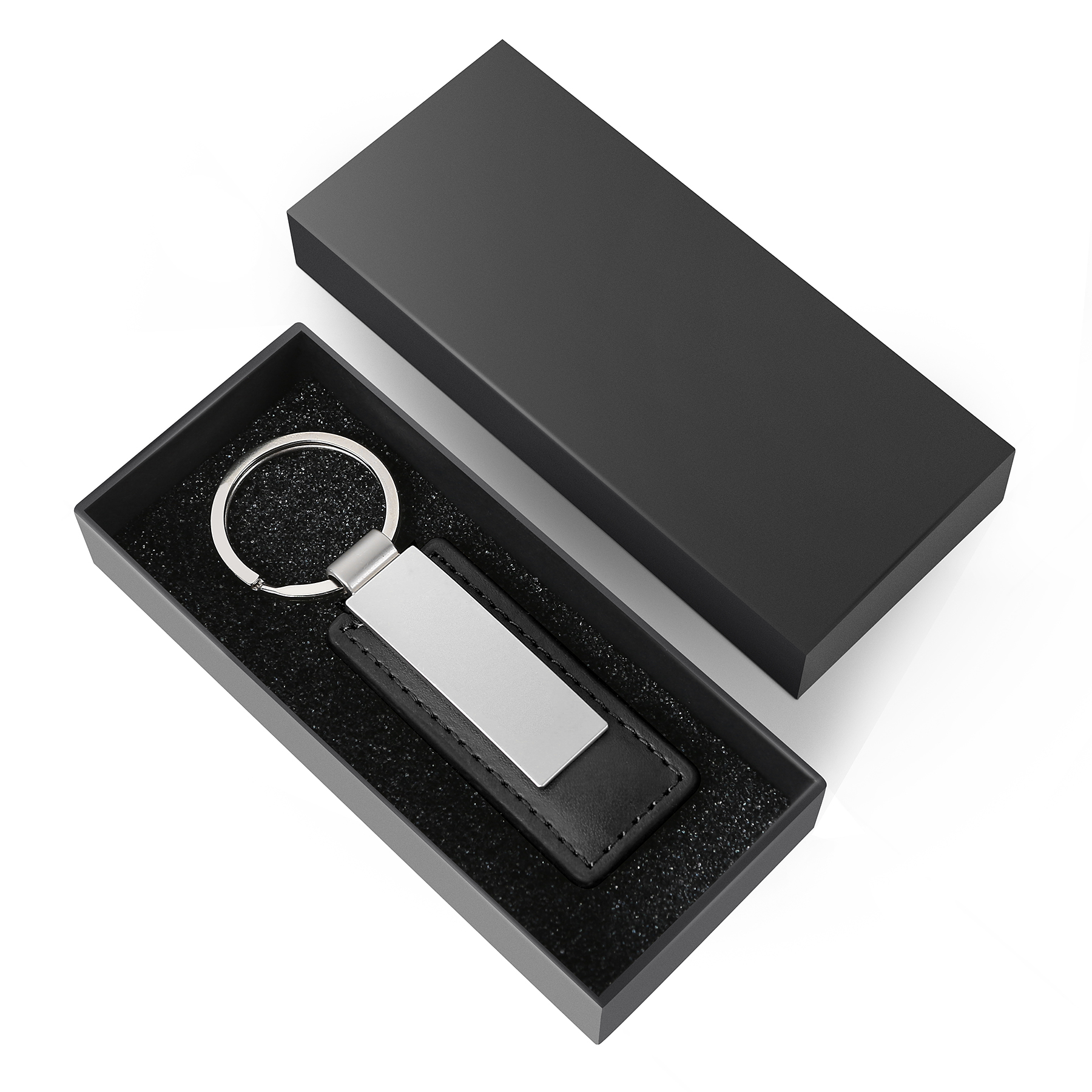 Metal Keychain With PU Leather(Ocean) 2