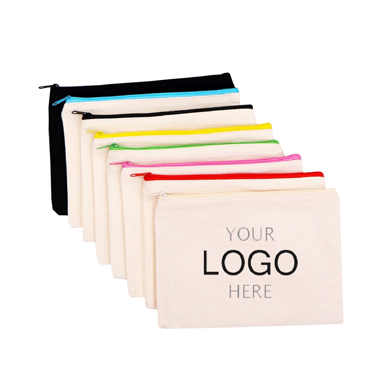 Zipper canvas makeup stationery bag 1