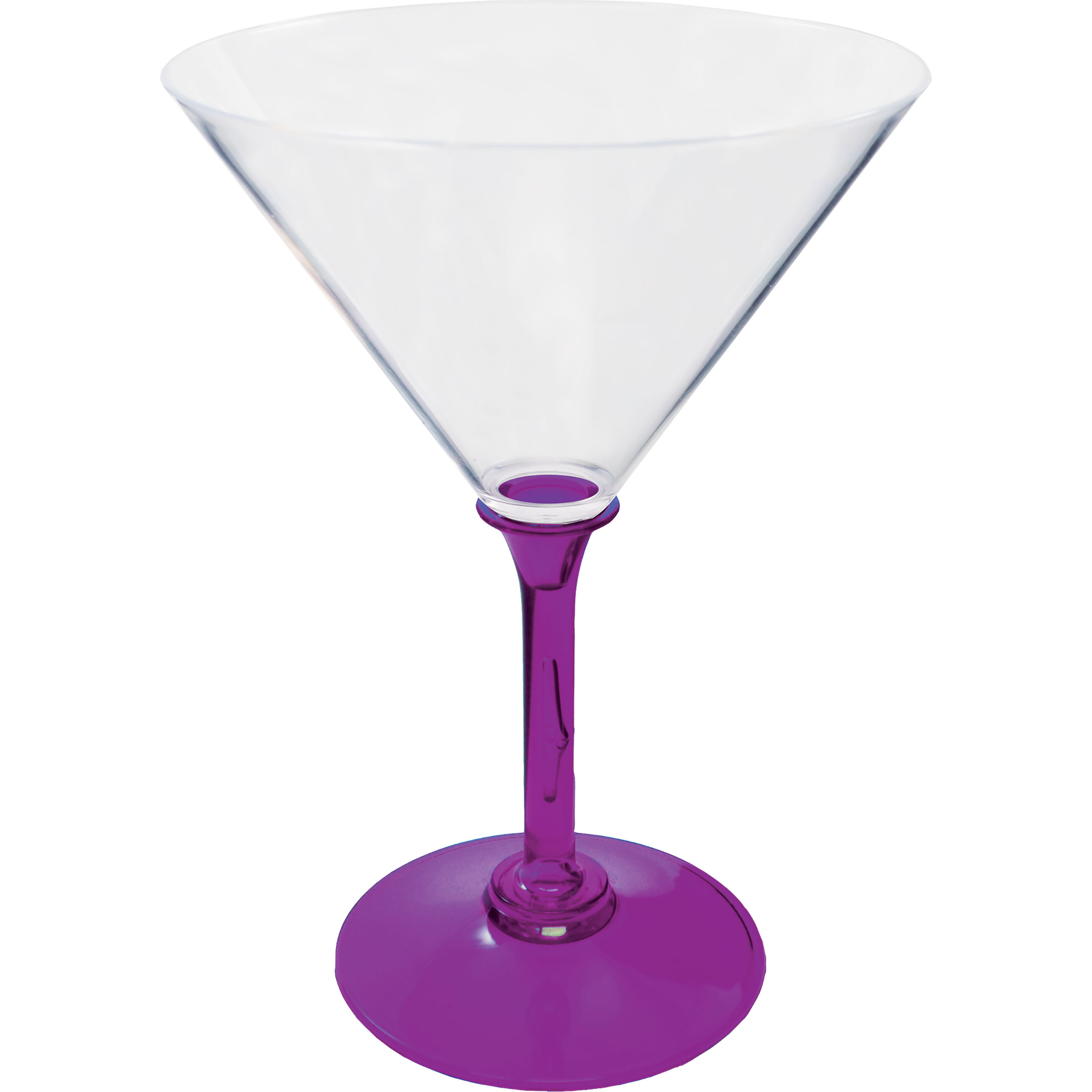 10oz Standard Stem Plastic Martini Glass with Your Choice of Stem Color 9