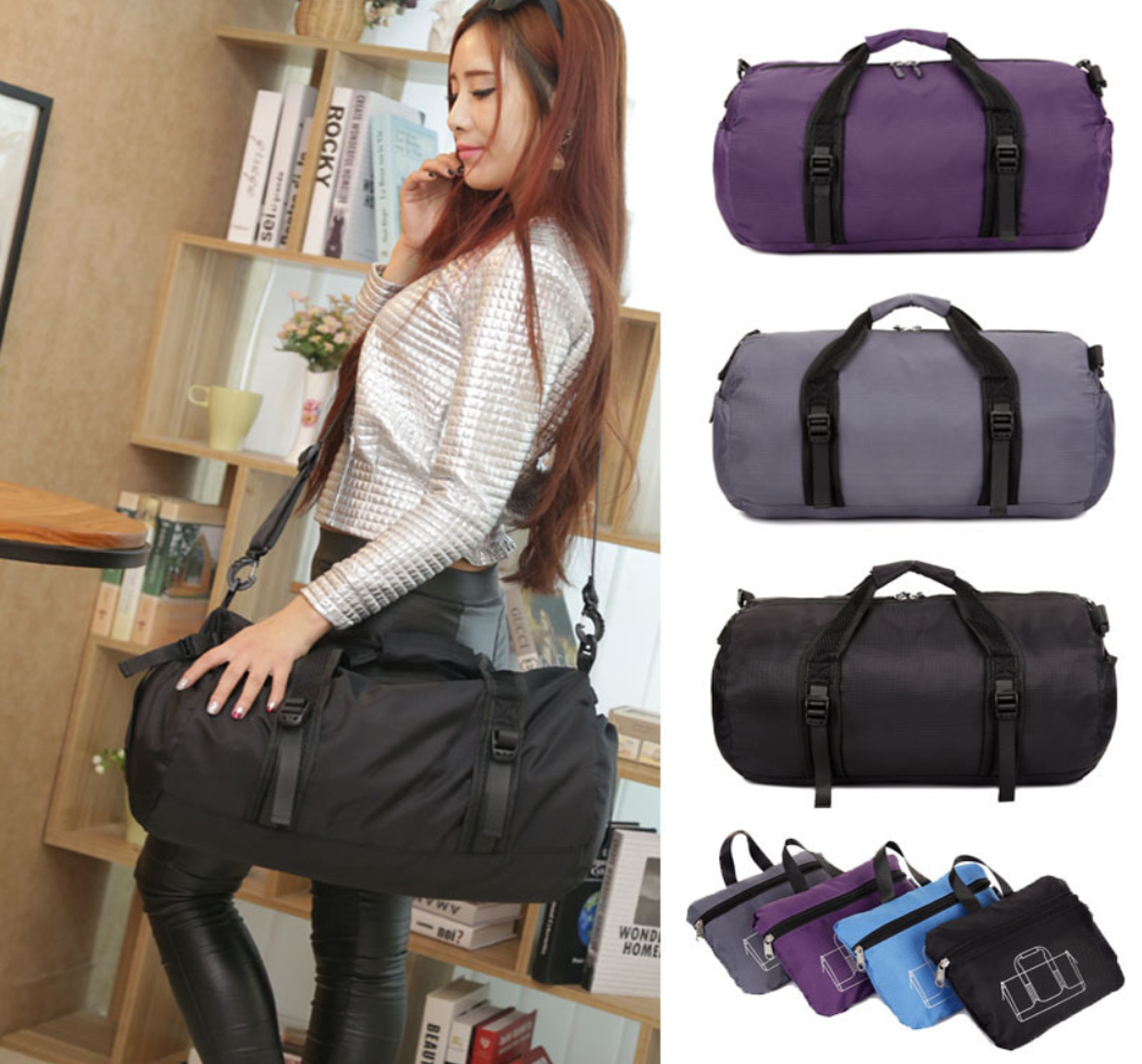 Large Duffle Travel Gym Luggage Weekender Overnight Bags 1