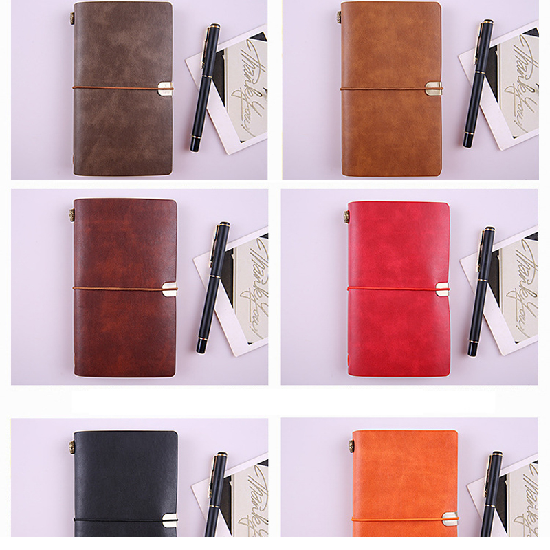 A6 Refillable Leather Diary Journal w/Pocket 8